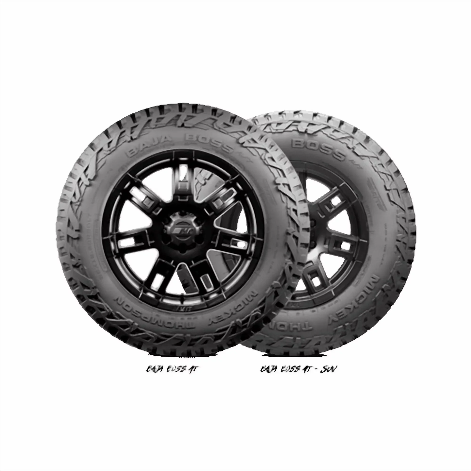 Sleek Truck Tire with Puncture Resistant - 33X12 for Multiple Applications Model D13A61