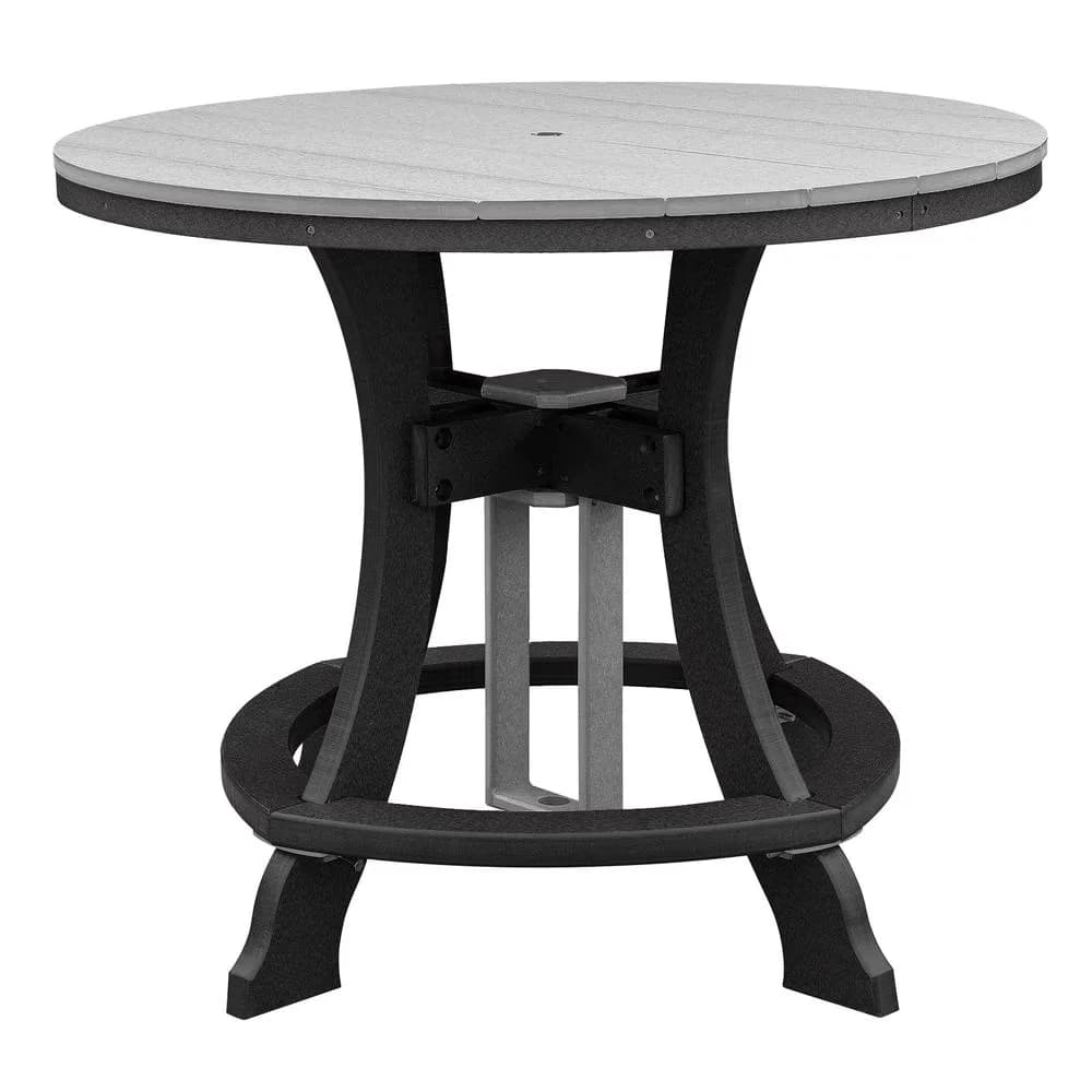 Patio Dining Set Efficient with Heavy duty base with built in foot rest - Gray Resin Model E957A2