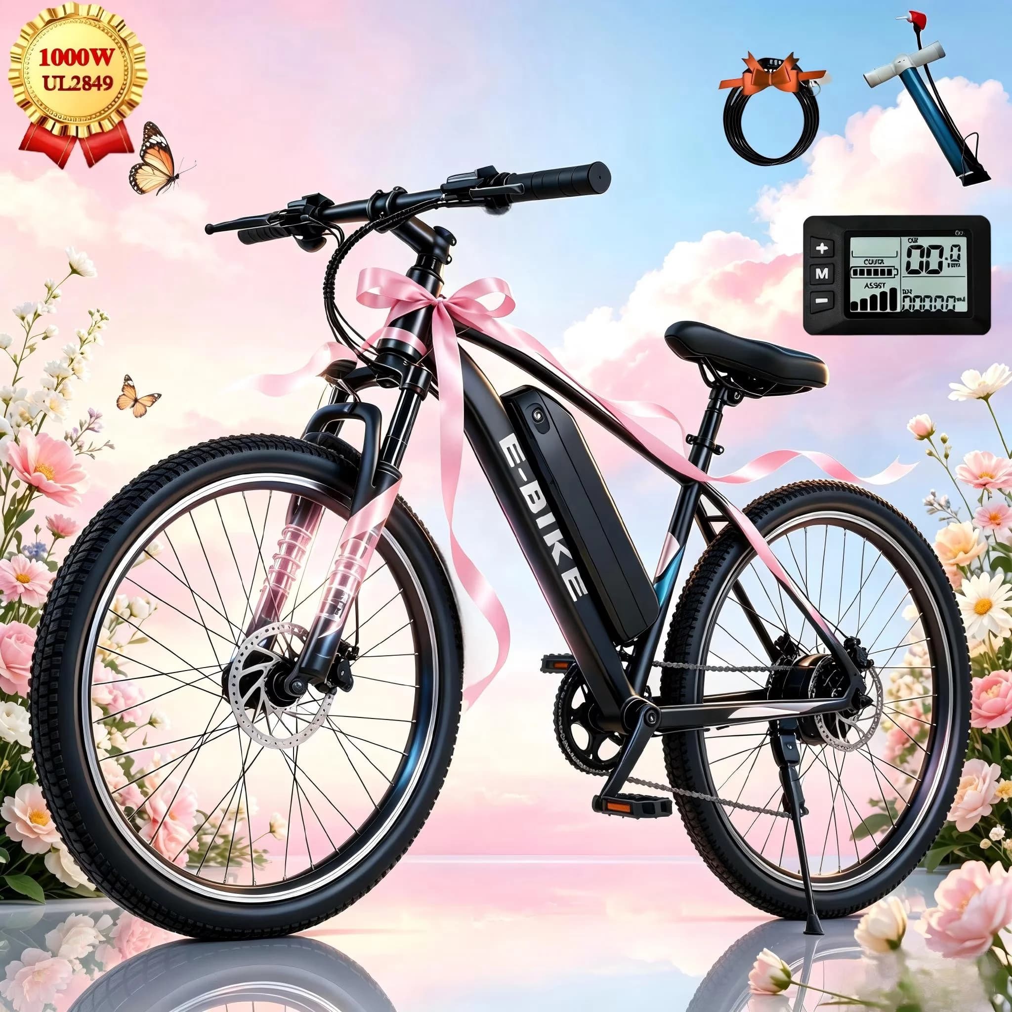Compact Electric Bike with Battery, 800W, Adjustable Handlebar Height - 576WH Model CB8050