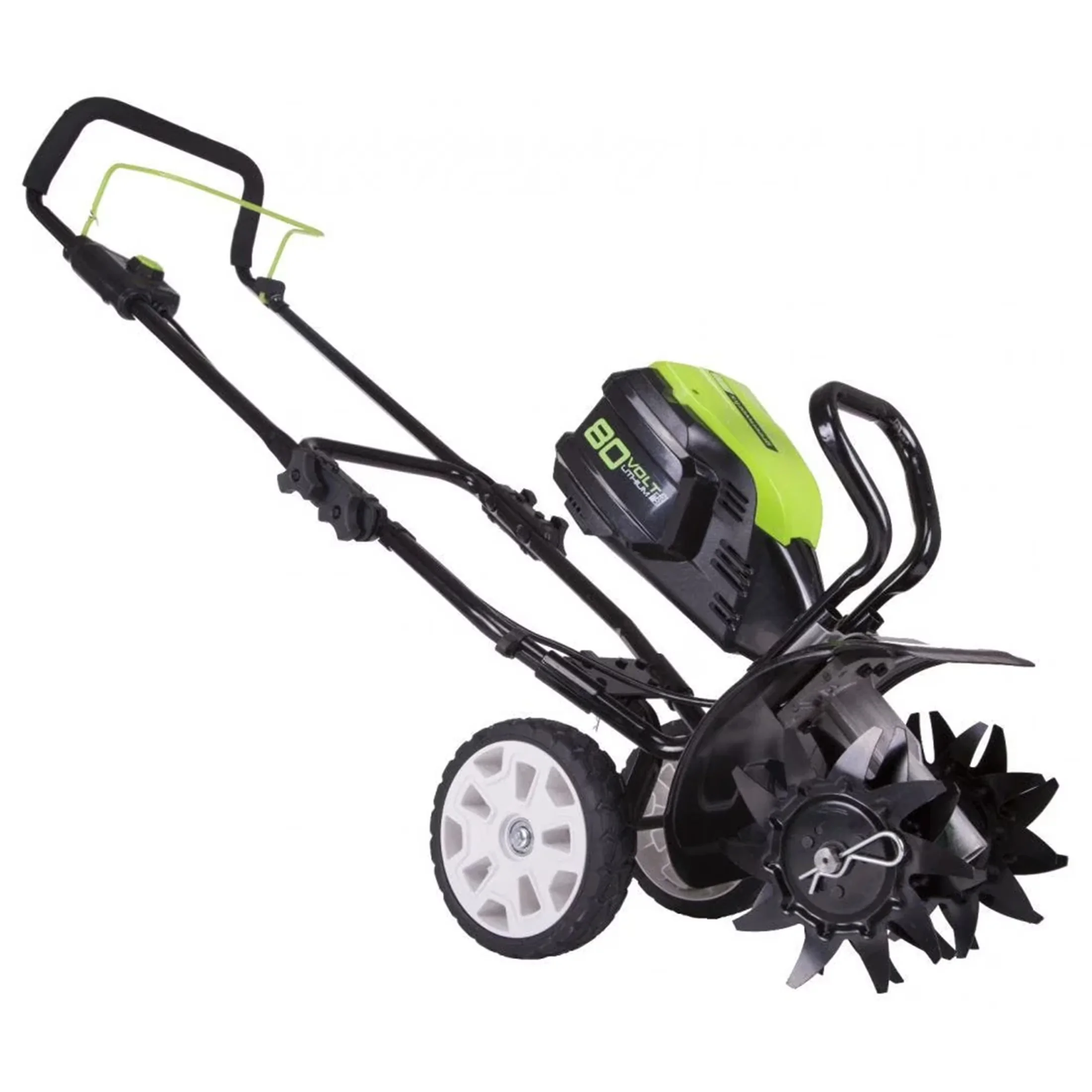 Stylish Trillers Cultivator with Battery, 80V, Black And Green - Easy to Use Model 6BFAE9