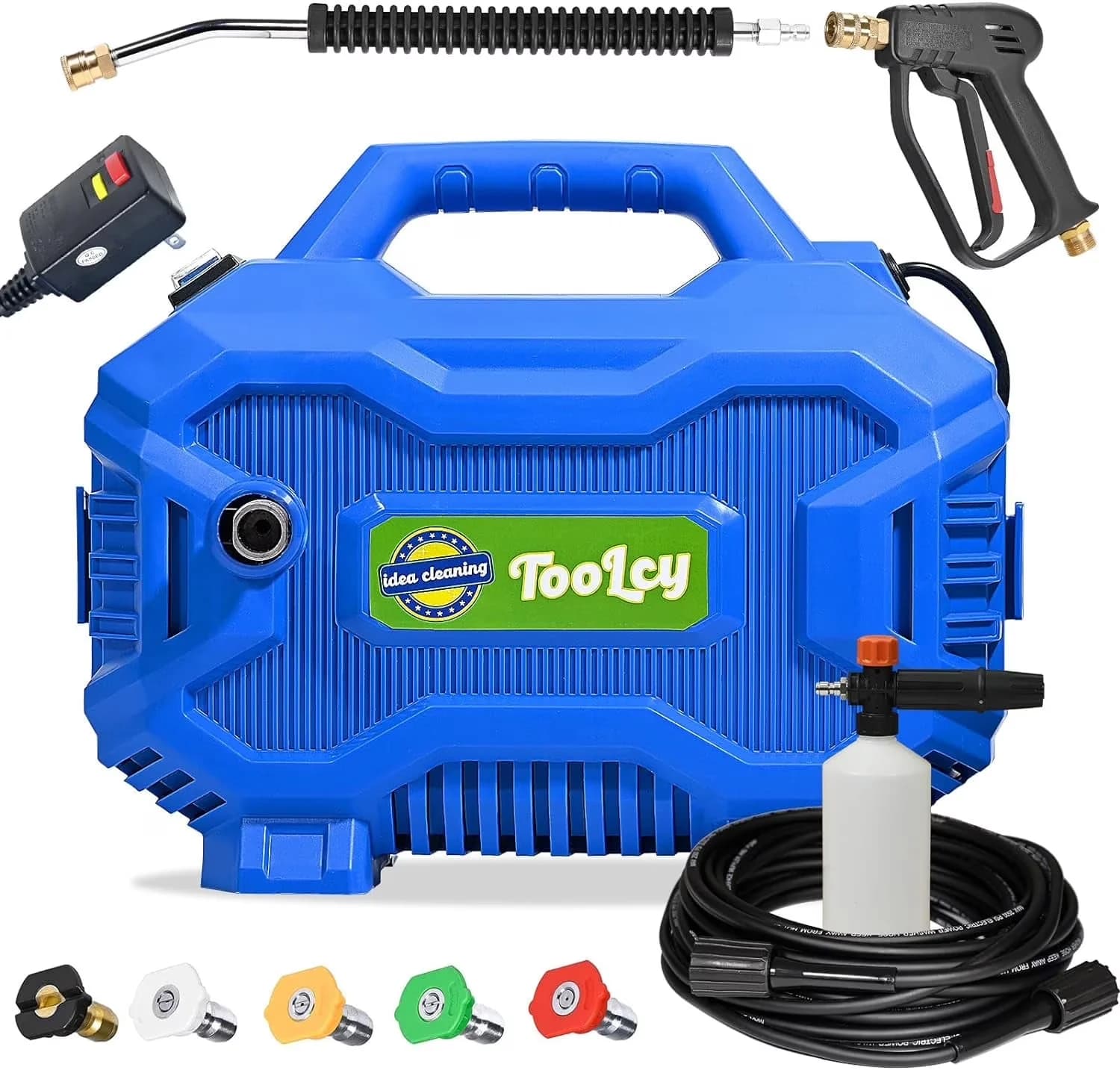 Durable Pressure Washer with Quick Connect Tips, Chemical / Detergent Injection, Adjustable Wand - Model 473CB6