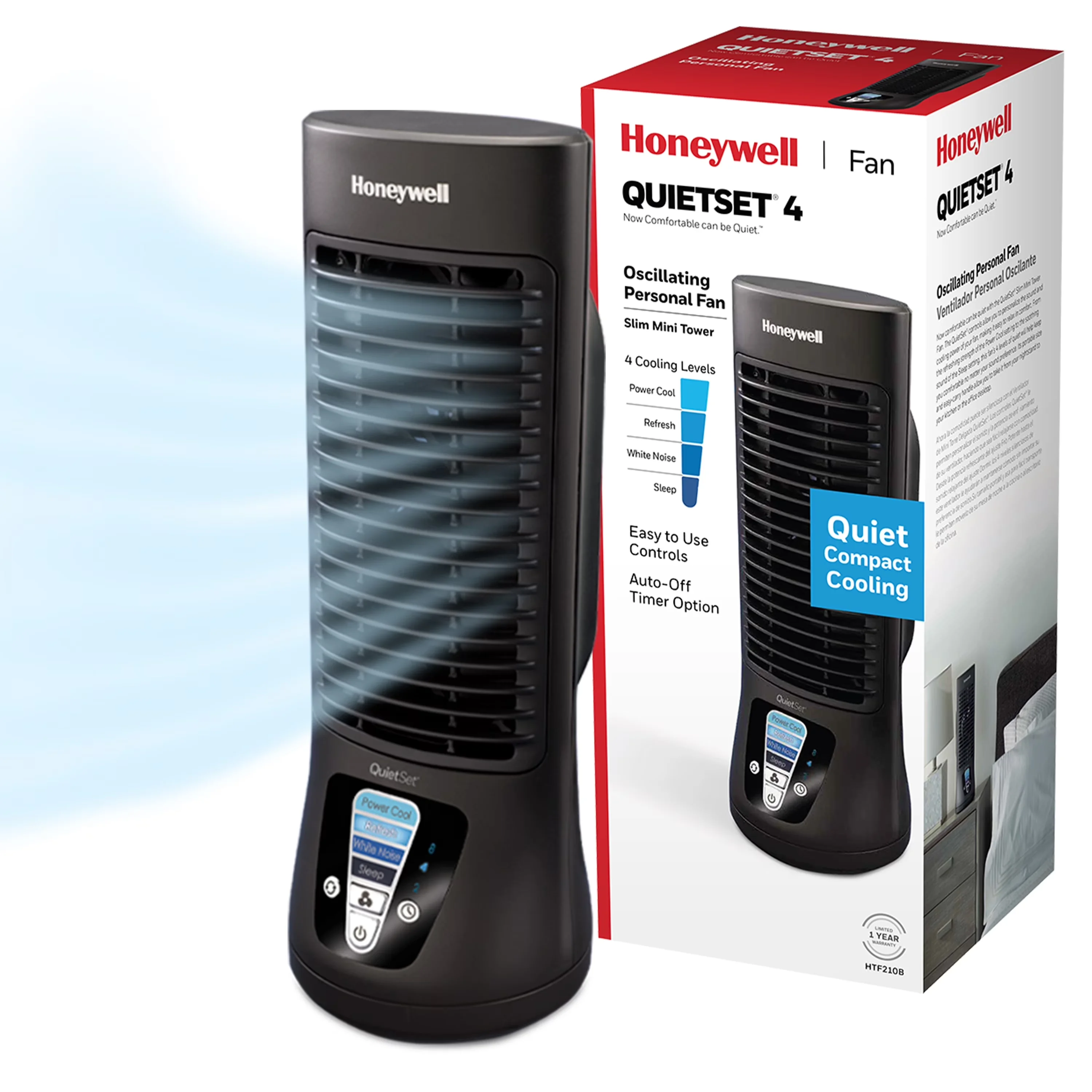 Classic Fans In Cooling with Oscillating, 4 Speed, 10ft Air Circulation Power - Plastic Model 7E221F