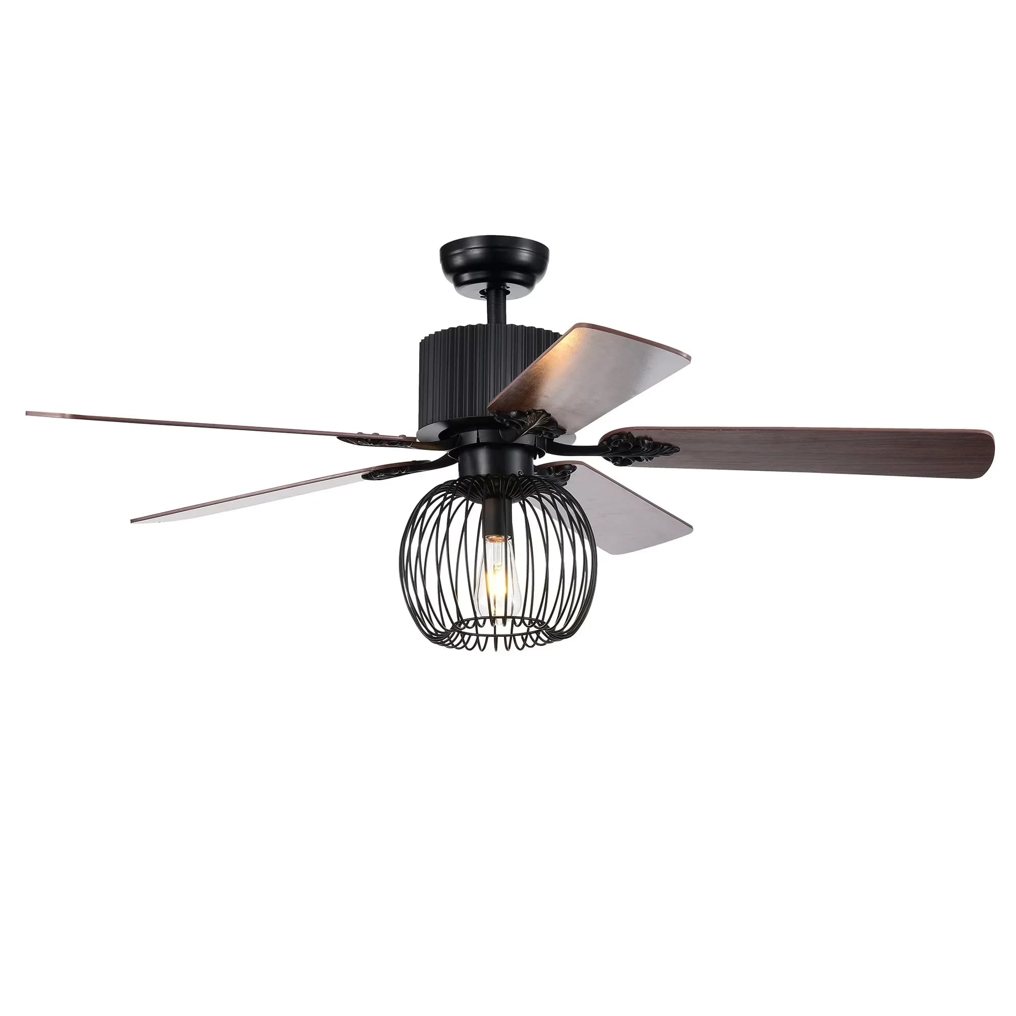 Ceiling Fan Compact with Incandescent, Industrial, Highly Recommended. - Black Model CB0E52