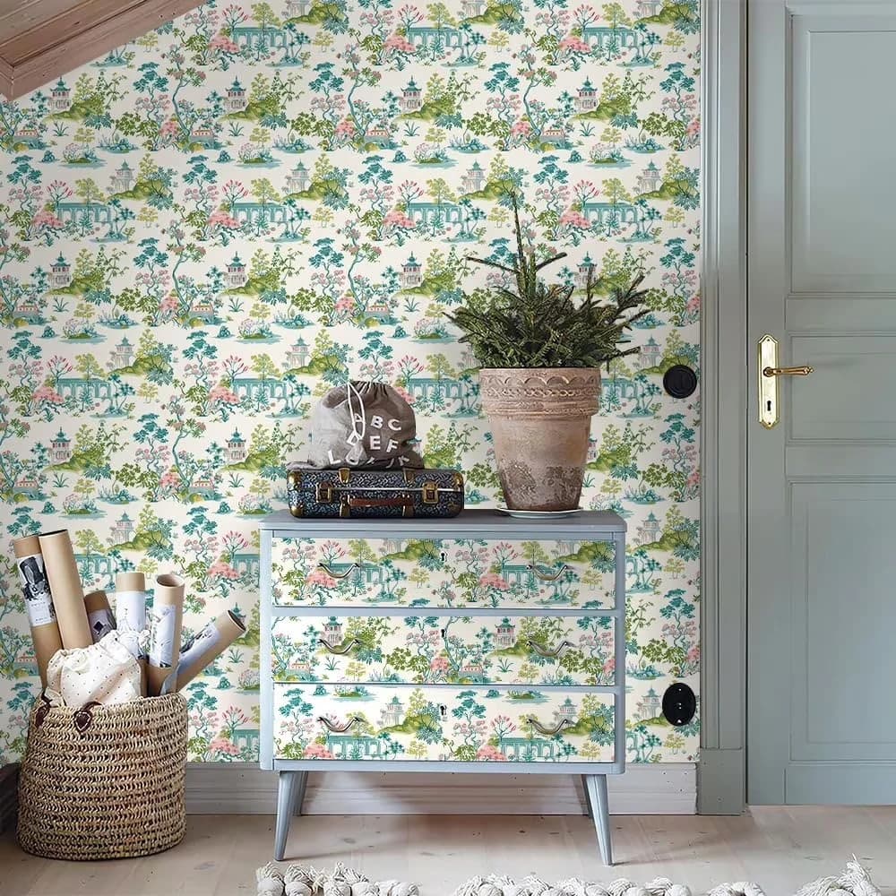 Professional Wallpaper with Removable, PEEL AND STICK WALLPAPER - Off-White Pvc for Bedroom, Bathroom Model 48CD51