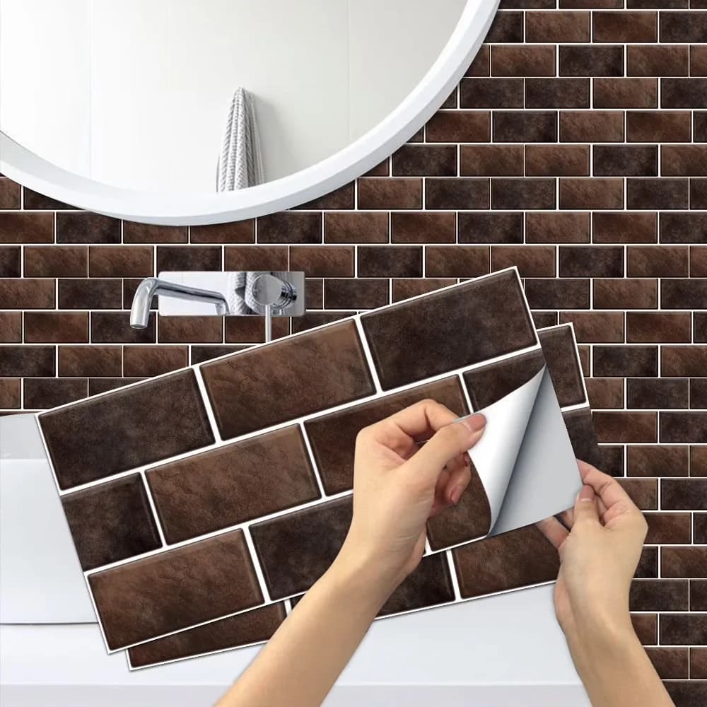 Wallpaper Wall Decals Wall Covering Sleek with Stain Resistant - Brown Vinyl Model FB3E88