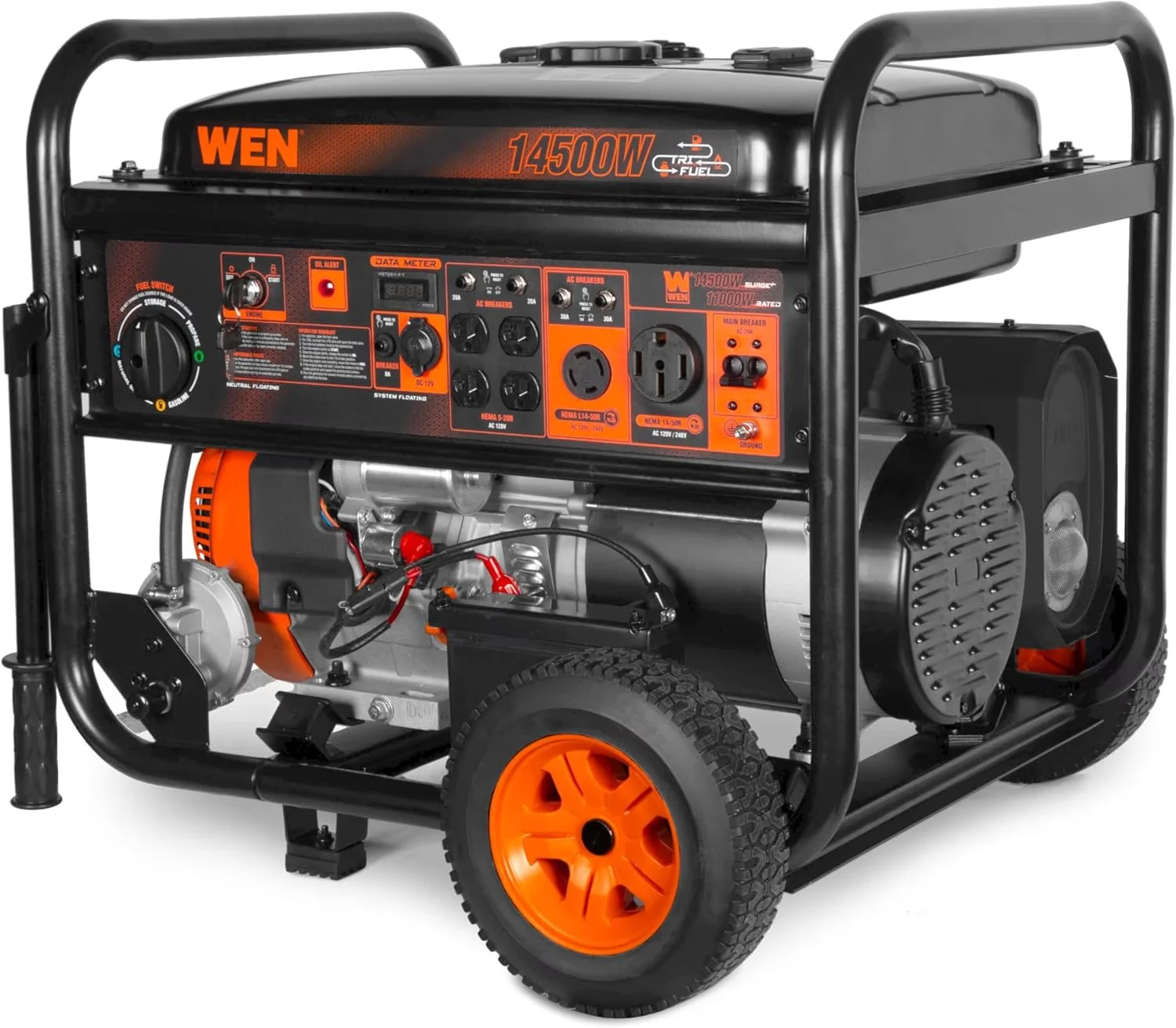 Efficient Generator with 120V, 14500-Watt 120V/240V Tri-Fuel - Low Maintenance Model 9B03FF
