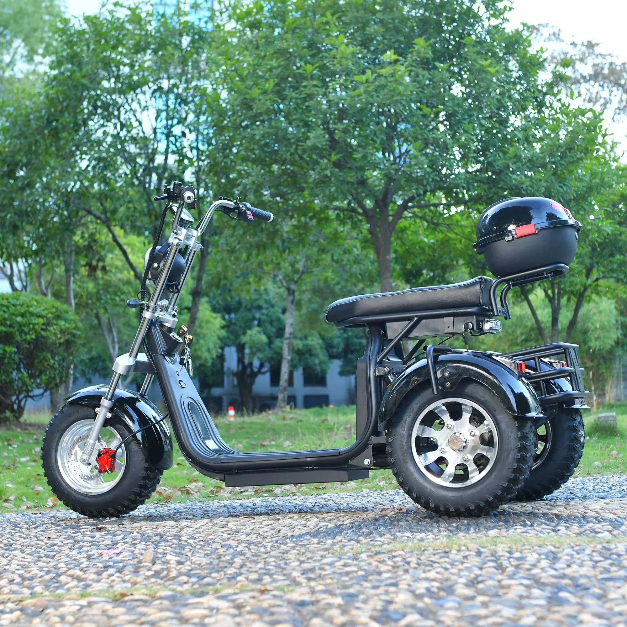 Stylish Scooter with 3000W, Headlights - Black Plastic, Iron 550IBS - Ergonomic Design Model CE29FE
