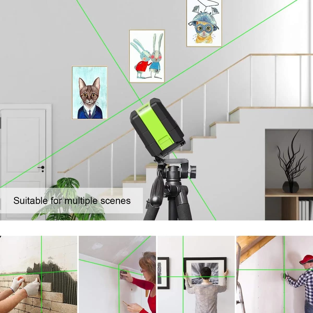 Sleek Measuring Layout with Battery, Magnetic, ITEMS IN THE PACKAGE: - Abs Green Model CBFDCC
