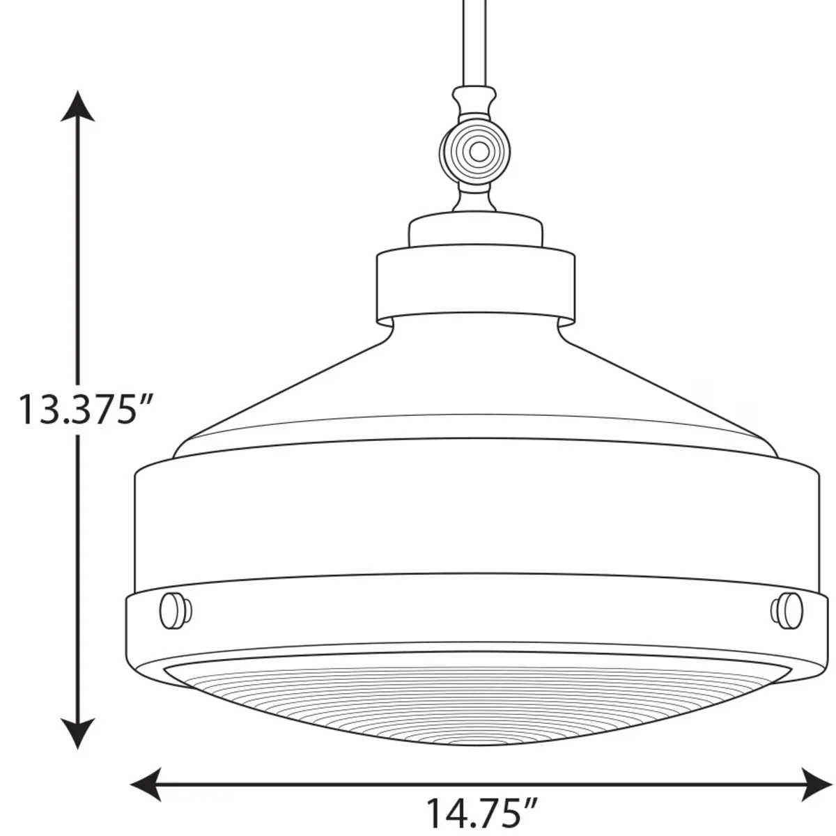 Essential Ceiling Lights Fixture with Incandescent, Farmhouse, Loftin 1-Light Pendant - Steel Model 7F0F2F
