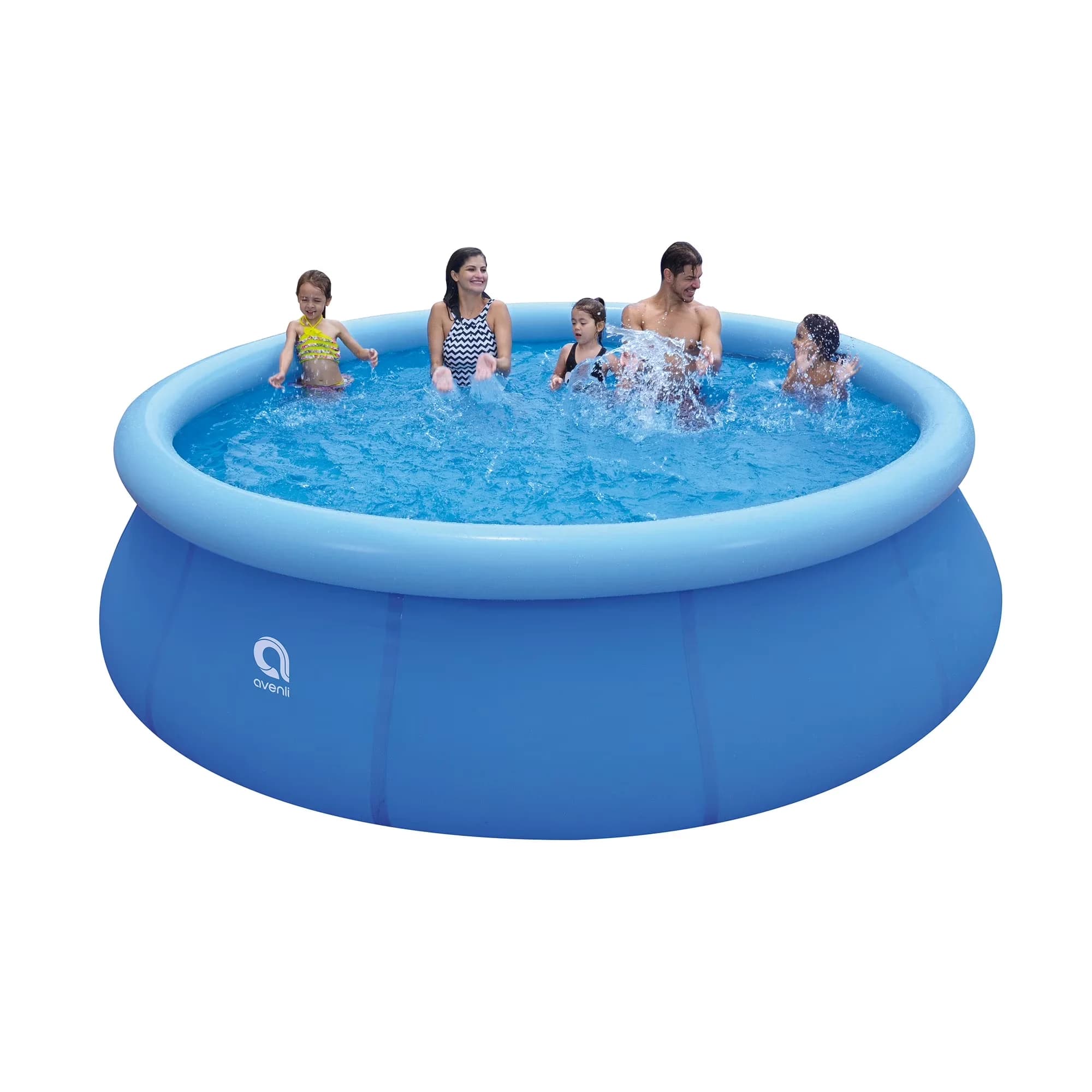 Versatile Inflatable Pool with Puncture Resistant, Puncture-resistant material - Blue Model F02F24