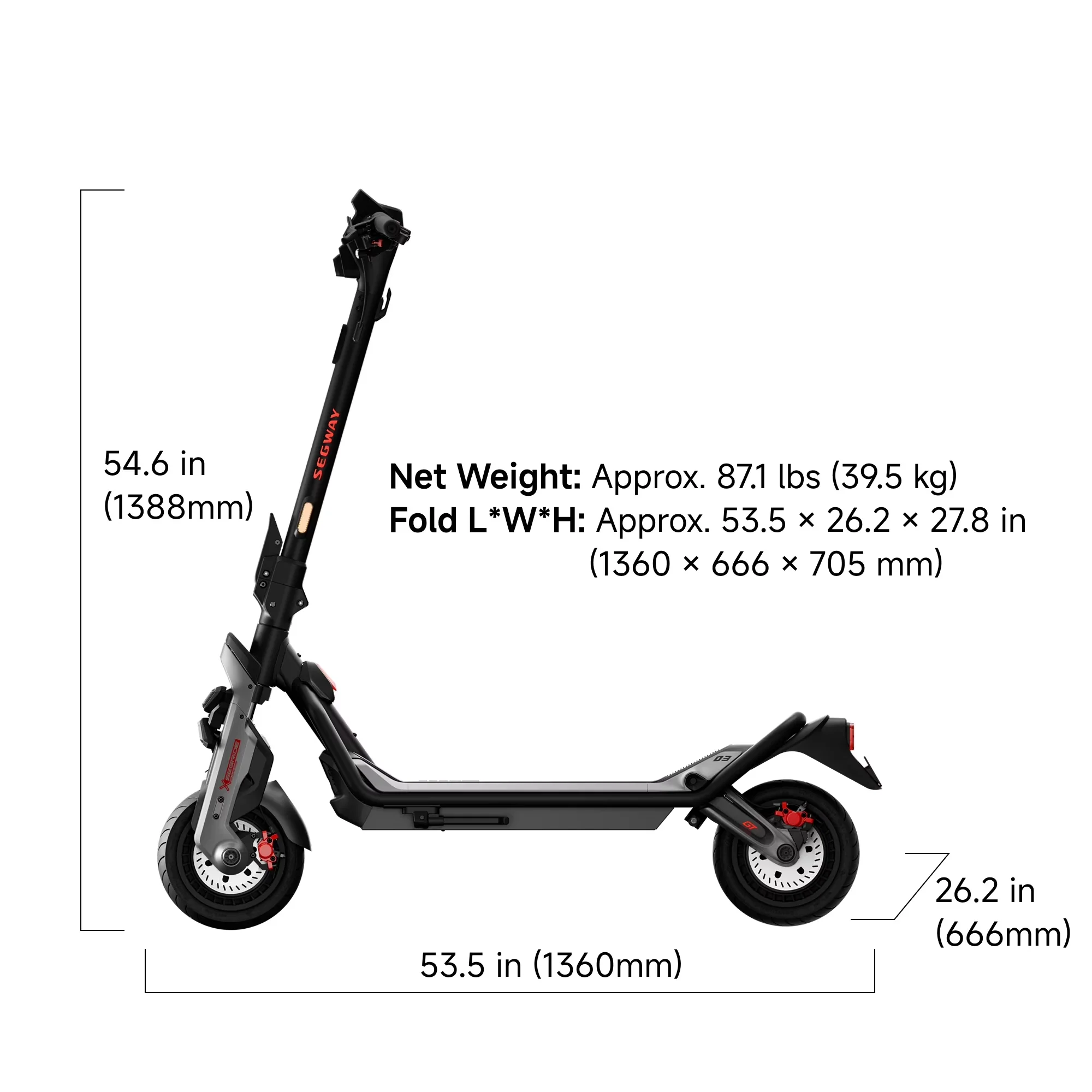 Scooter Versatile with App Compatibility, Portable, Foldable - Gray Aluminum Model DCE922