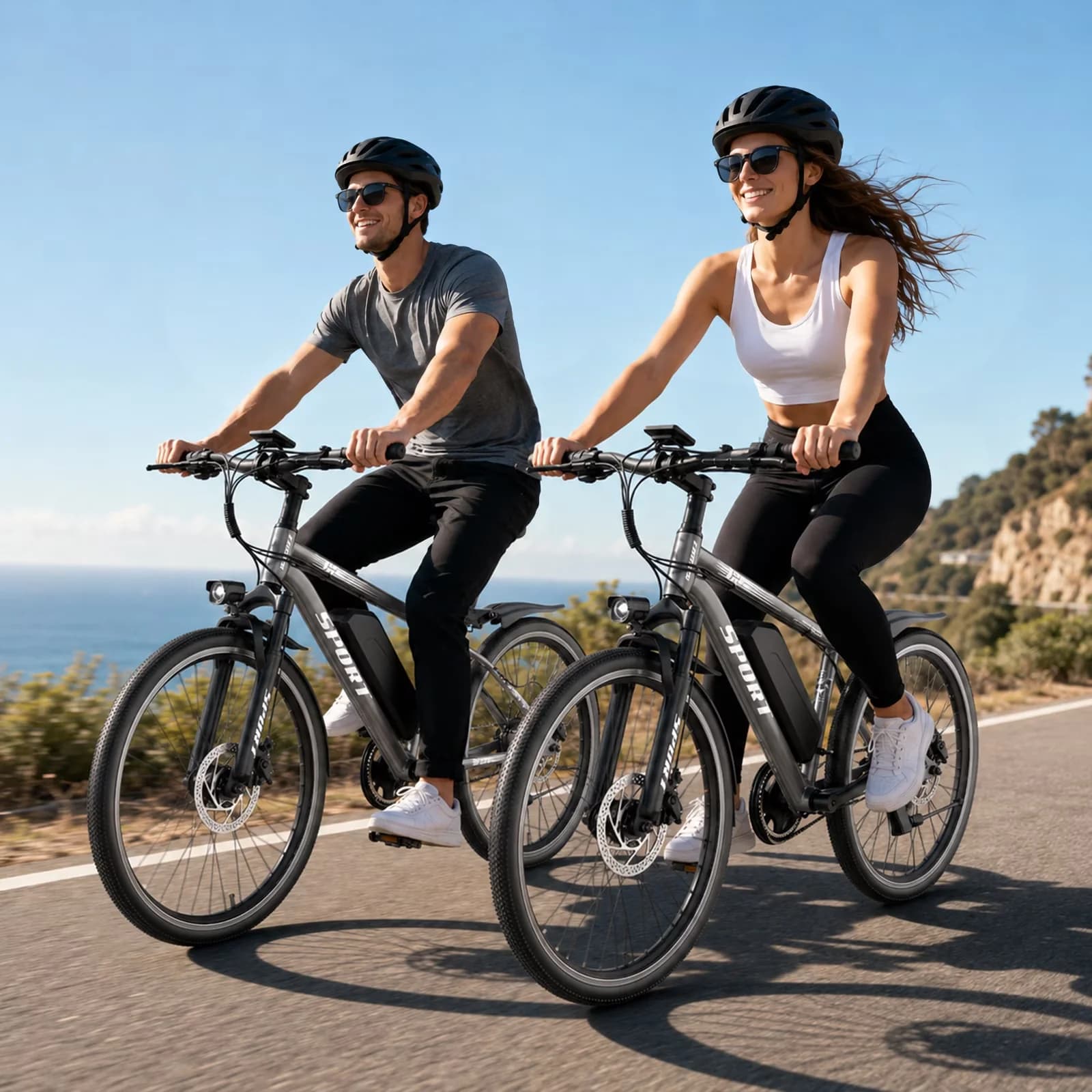Versatile Electric Bike with Battery, 750W, G26Electric - Black - Quality Construction Model D5D283