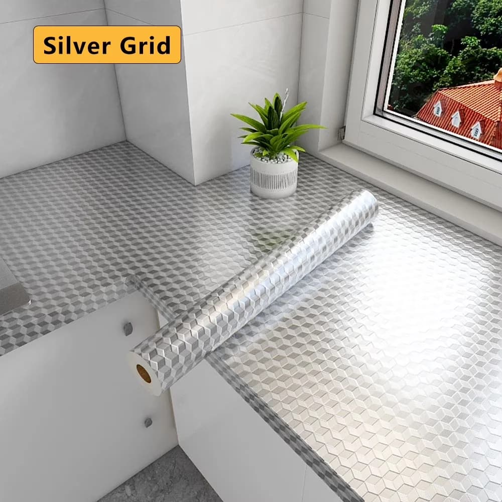 Compact Wallpaper with Durable, Waterproof - Clear Vinyl, Aluminum Foil Model 1BBAA0