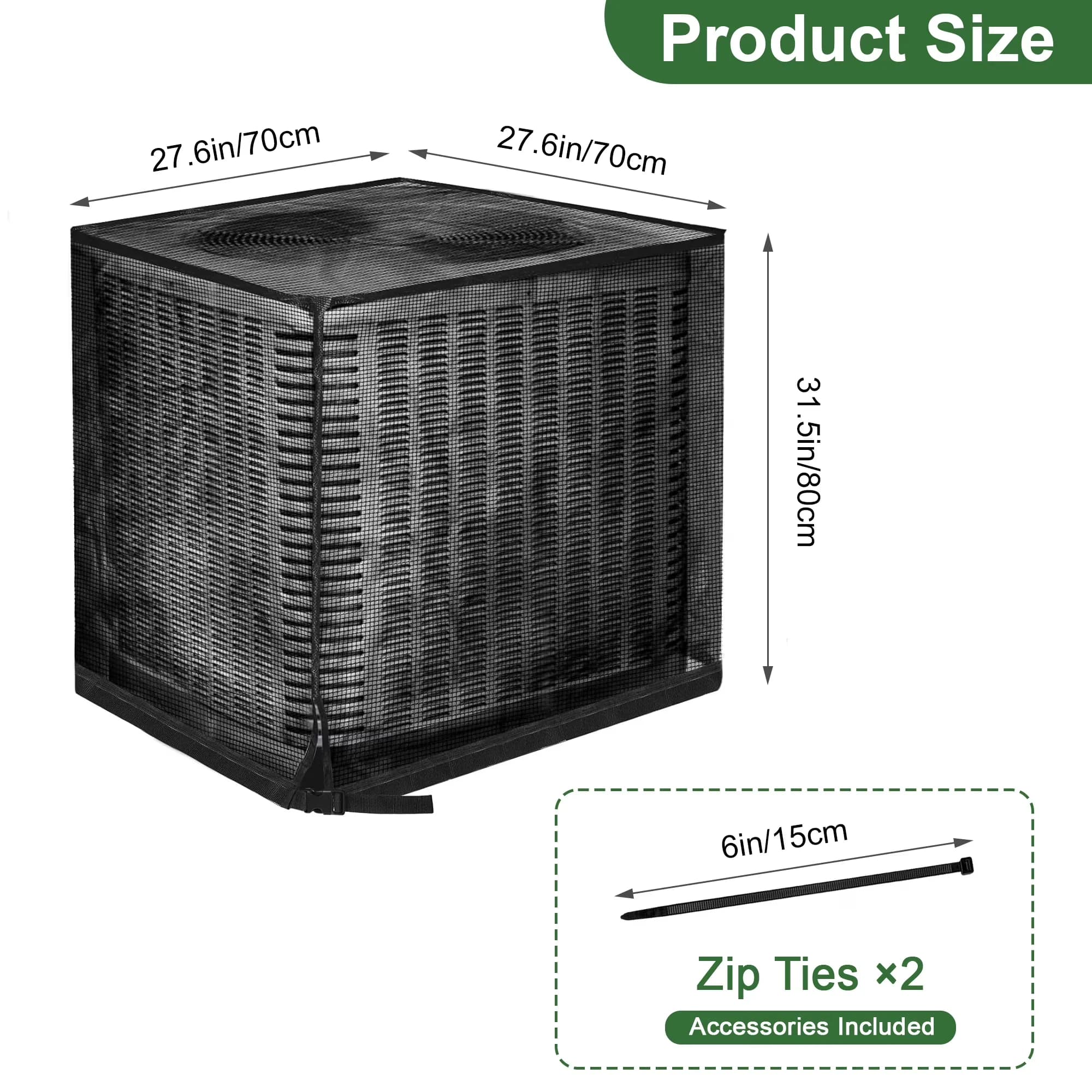 Classic Air Conditioner with Dustproof, Cover - Black Pvc - Professional Series Model 28D45B