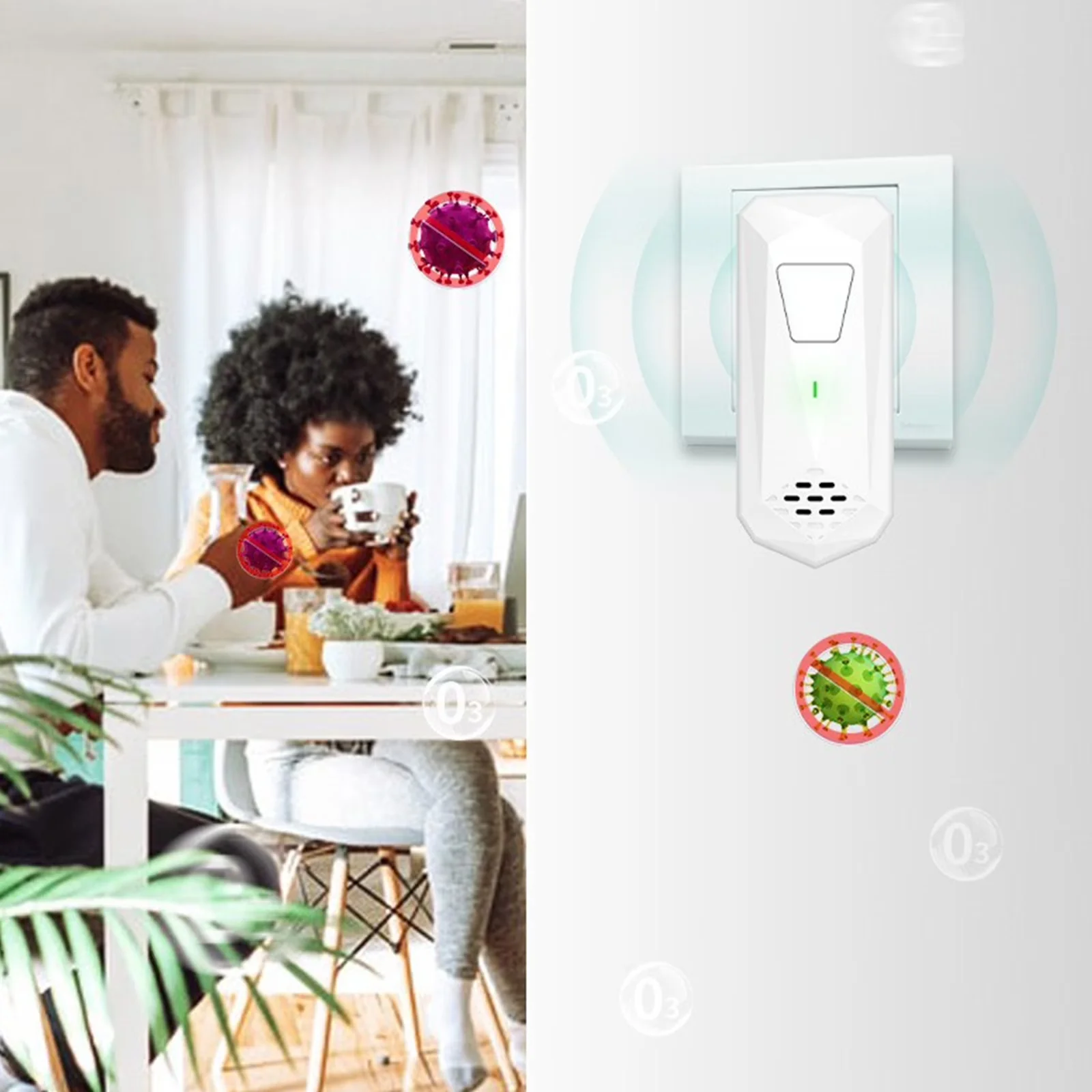 Air Purifier Versatile with Smart Technology Capable, Smokers, air purifiers for allergies and asthma - White for Bedroom Model 02B60C