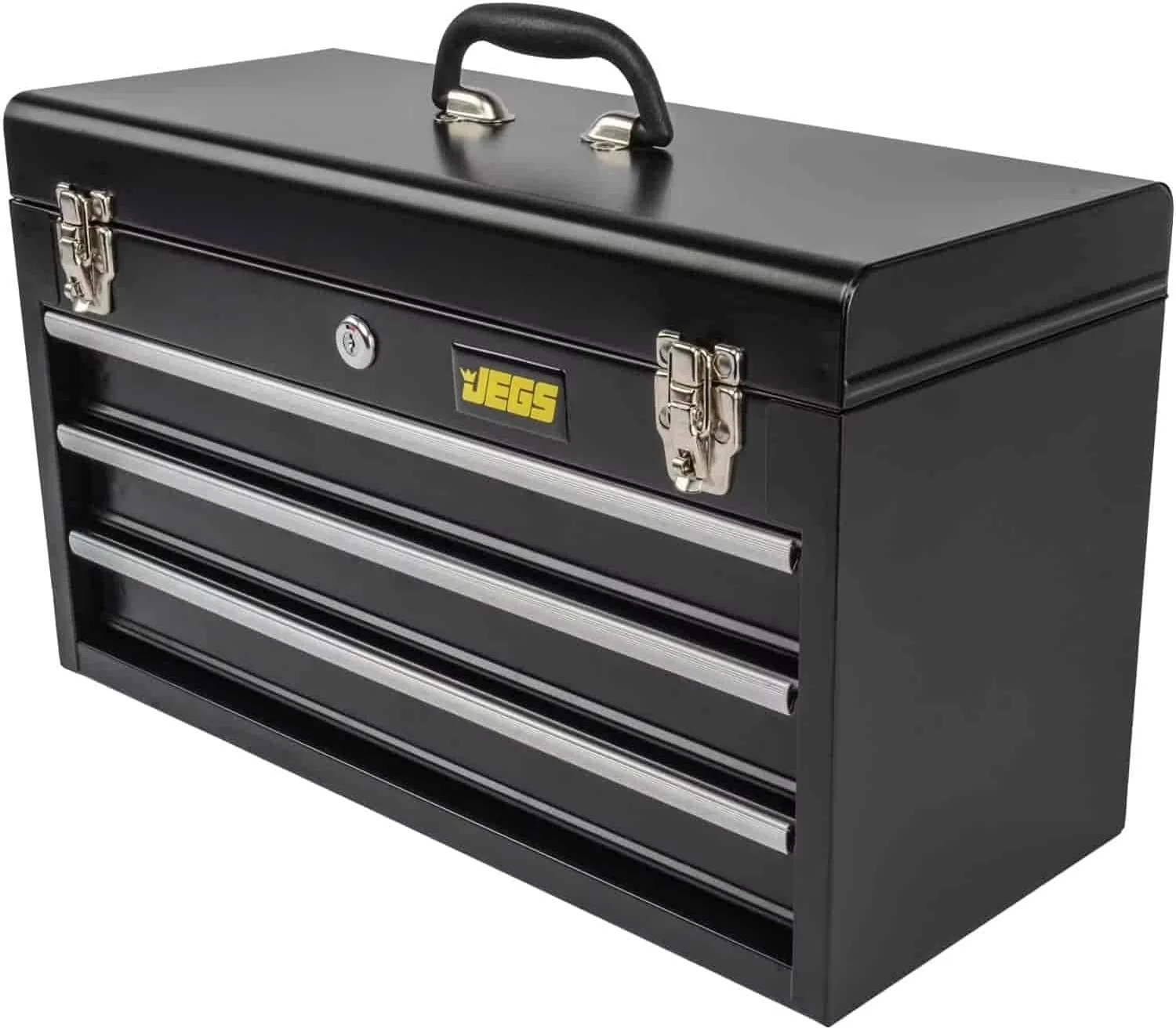 Toolstorage Essential with Rust-Resistant Latches, Black Powder Coat Finish - Yellow Aluminum, Alloy Steel, Metal Model D36E20