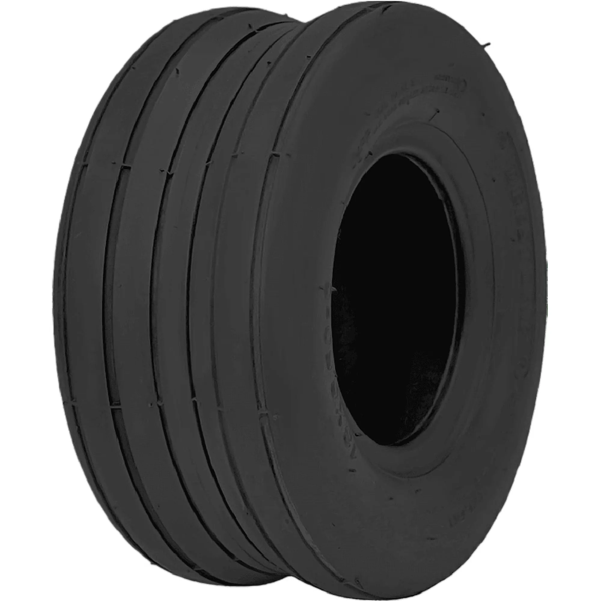 Reliable Lawn Mower Tire with Strengthened Nylon Construction, Straight-Rib Tread Pattern, Moisture Channeling Rib Grooves - Model C0B2E7