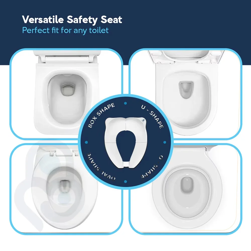 Toilet Seats And Lid Versatile with Foldable, Splash Guard, White - White Abs Model 4B08C4