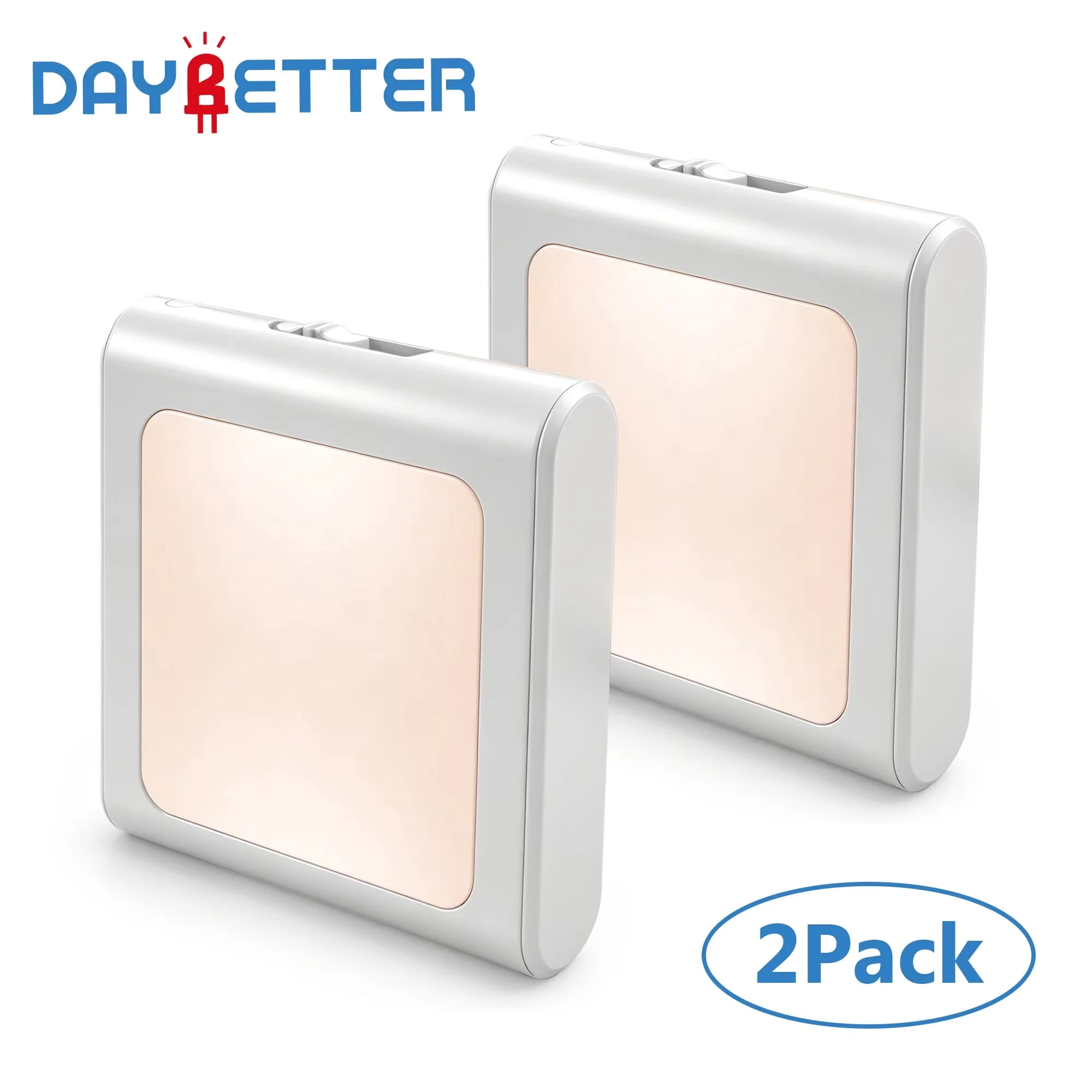 Modern Led Lighting with LED, 5W, Night Lights Plug into Wall 2 Pack - White Model 5BA639