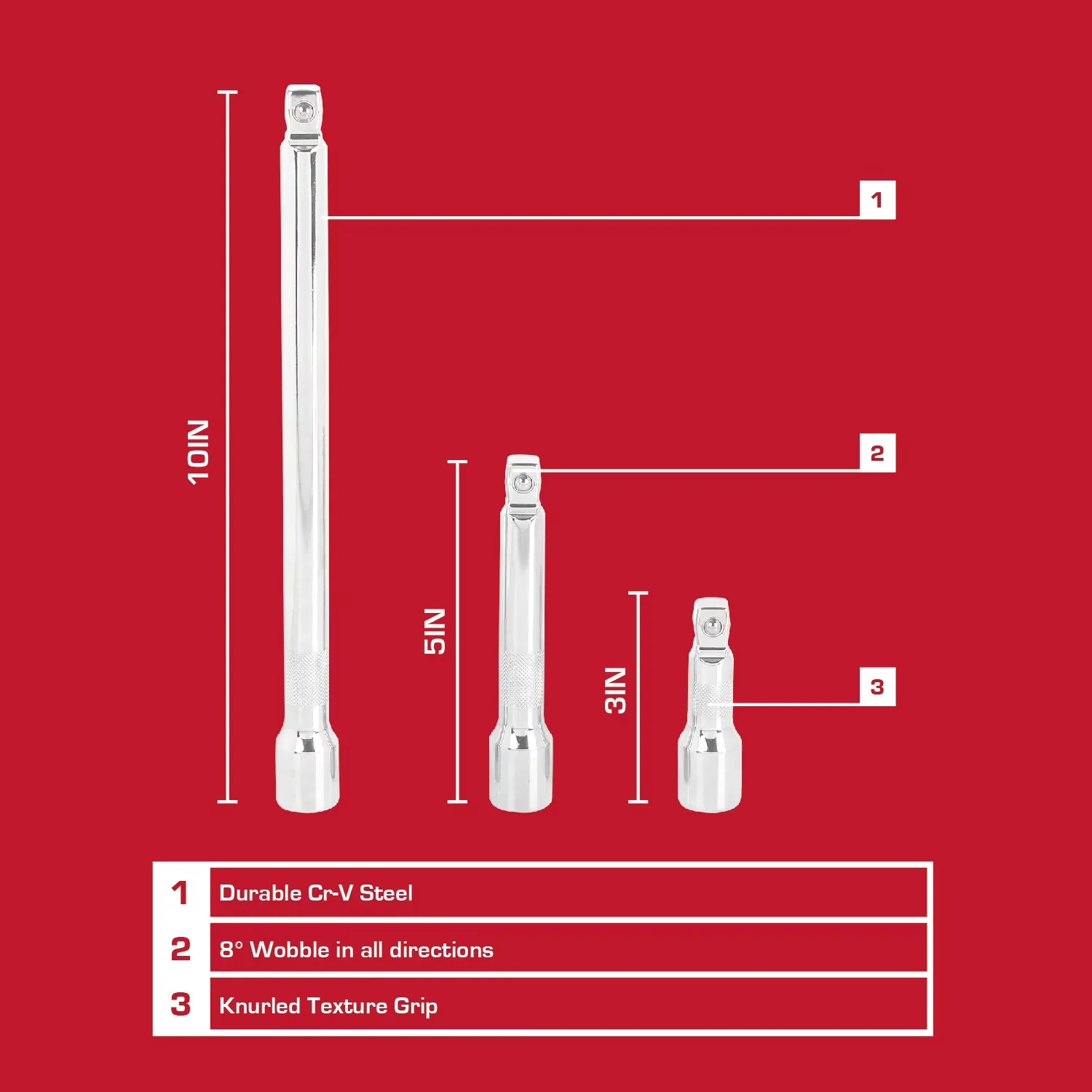Innovative Hand Tool Set with Long-Lasting - Brown Cr-V 1/2-inch - Easy to Use Model 1ED475