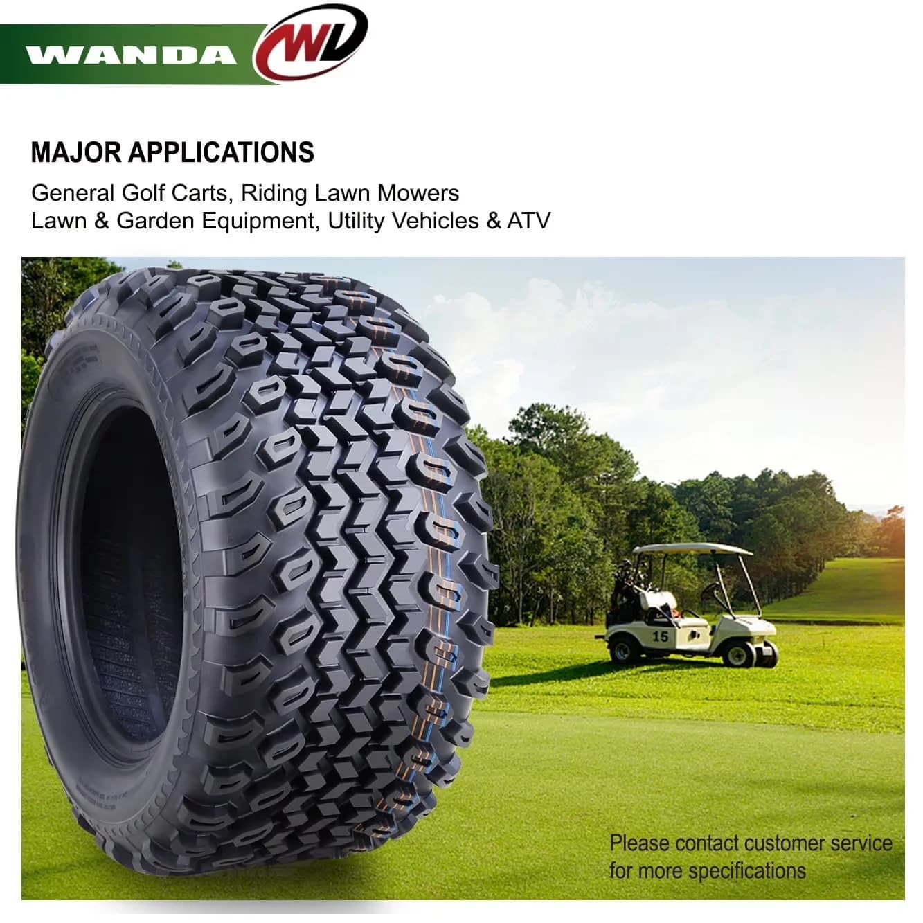 Classic Golf Cart Tire with Heavy-Duty, 23X10-14 ATV Tires 4 Ply -Set 4-14053 - Model 5FD060