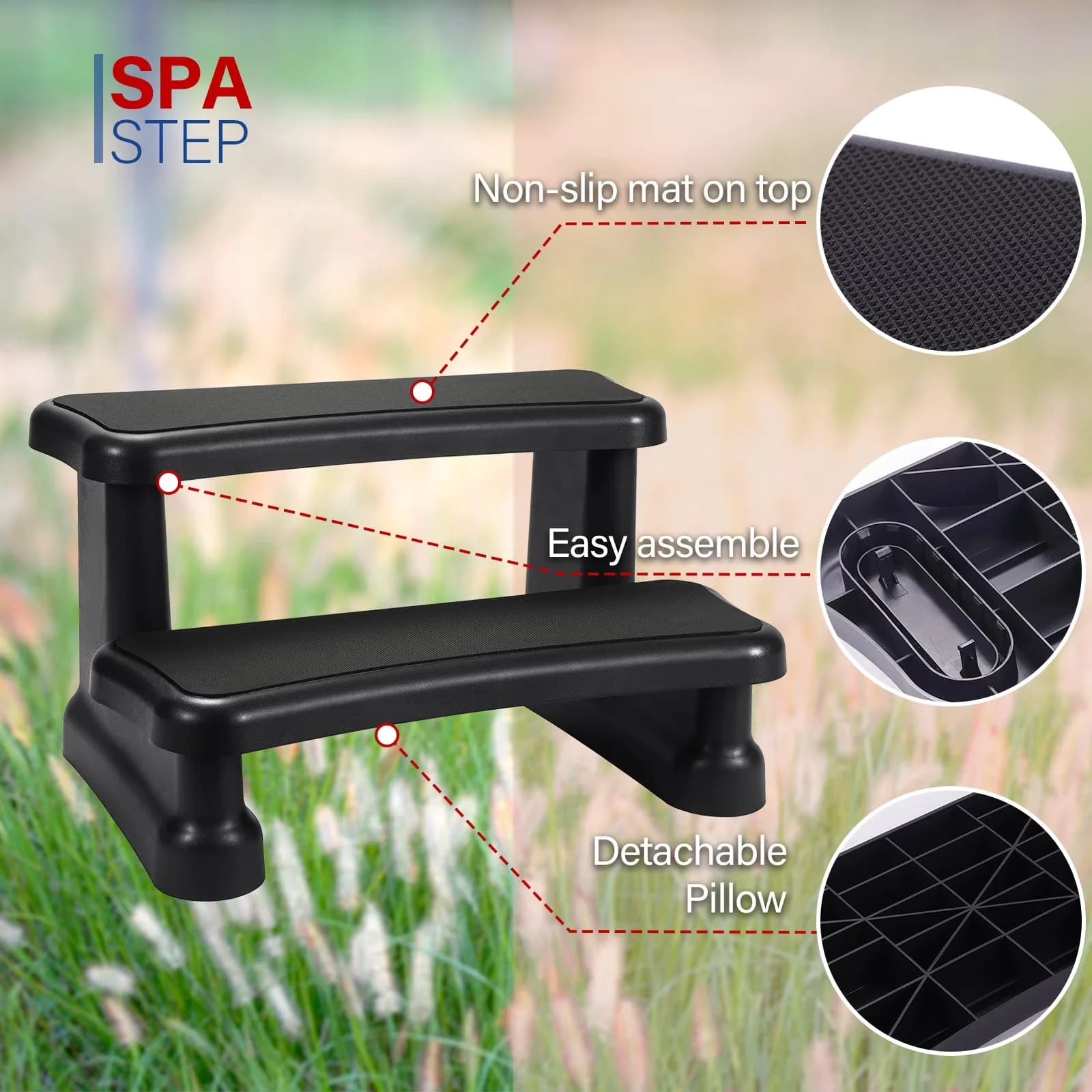 Hot Tub Premium - Black Resin Universal for Daily Use Model 42F773
