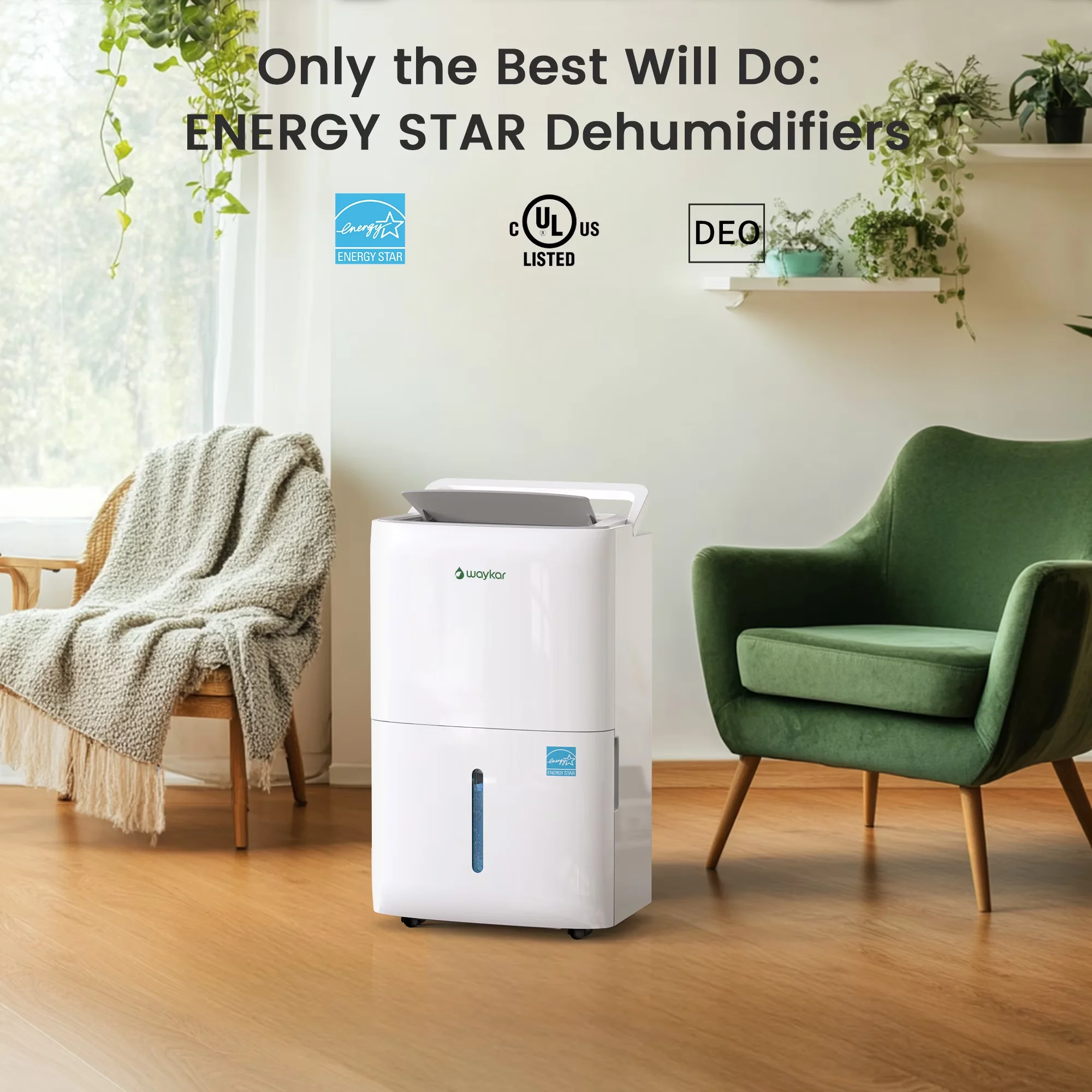 Durable Dehumidifier with Automatic Shut-Off, Automatic Defrost Control - Model 0AFD52