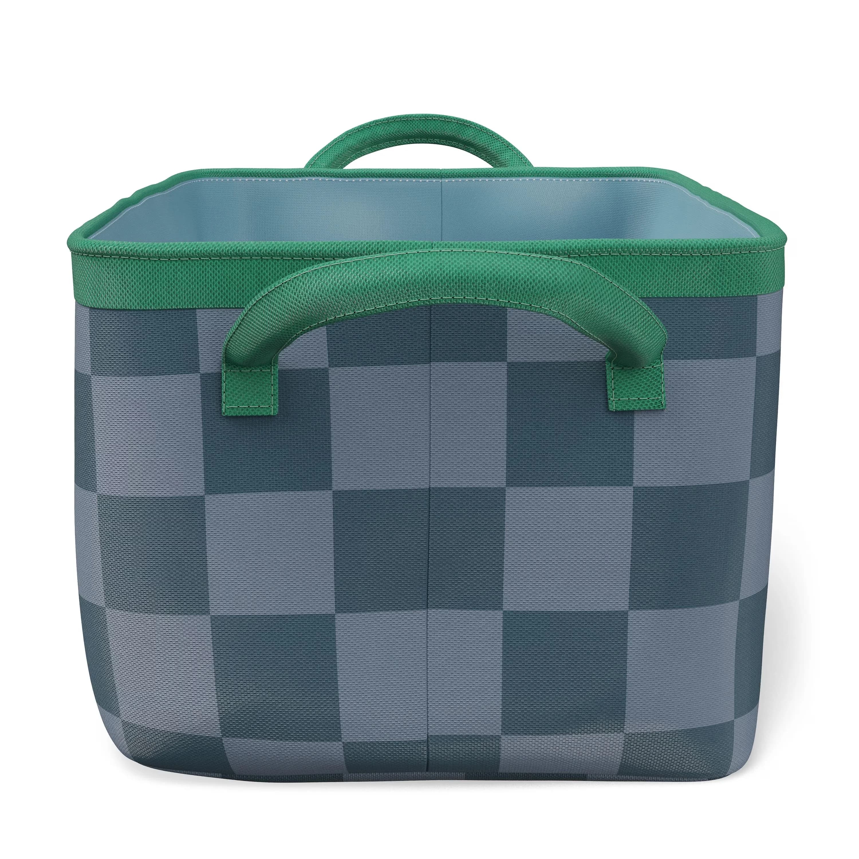 Garage Storage Supply Reliable with Handles, Canvas material with a fun check pattern - Red Canvas Model 0E012C