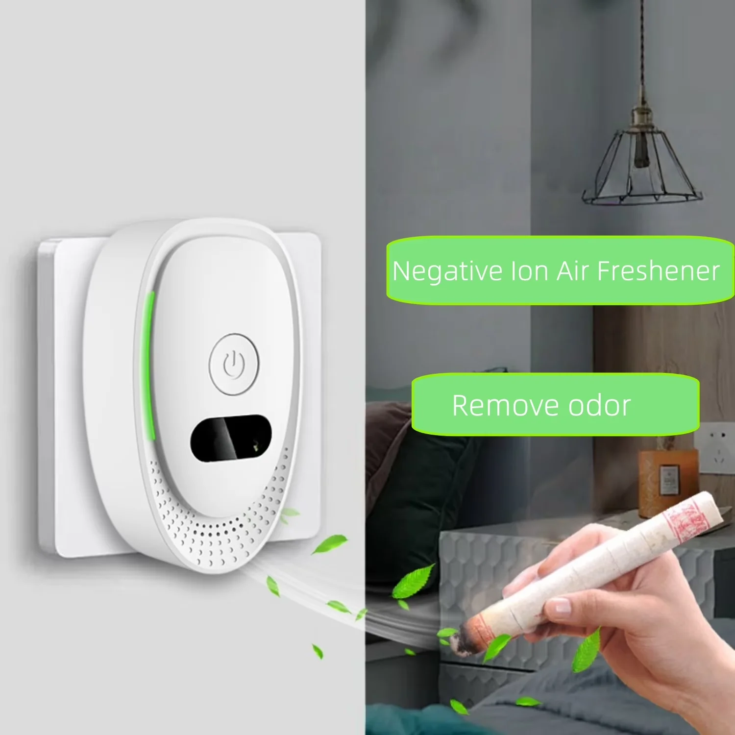 Durable Air Purifier with 2Pack Plug-in Quiet - White for Bedroom, Kitchen Model 1C7785