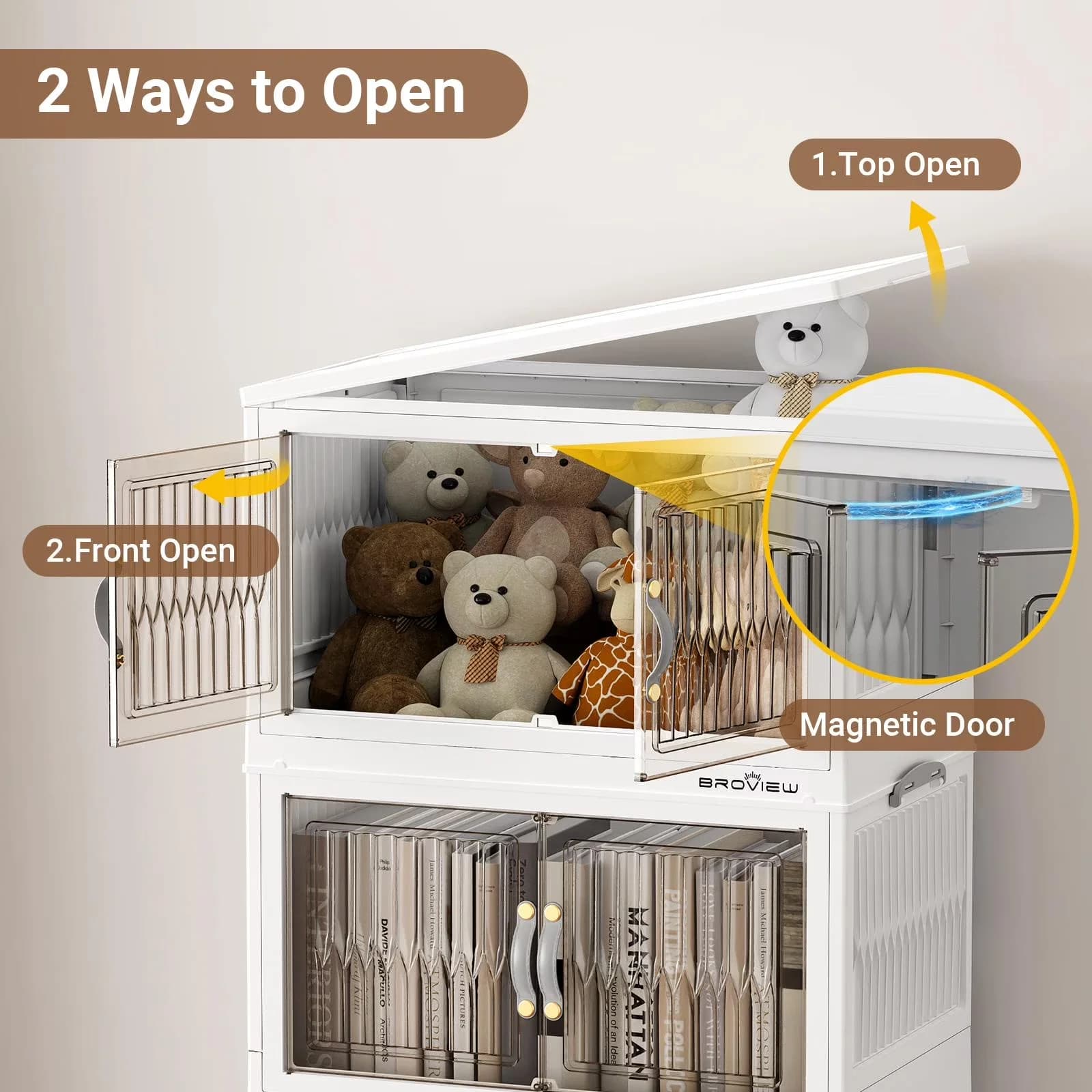 Garage Storage Supply Classic with Rolling, Plastic Closet Organizers and Drawer, Lid - Polypropylene White Model 782B7C