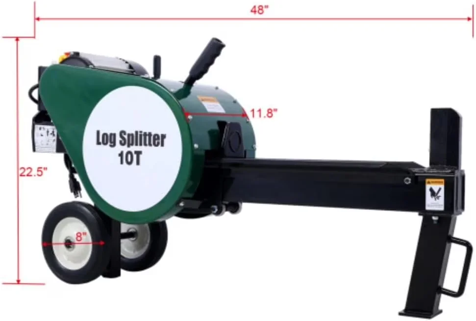 Efficient Logsplitter with 20-inch Electric Log Splitter - Green - Traditional Style Model 6C6DB3