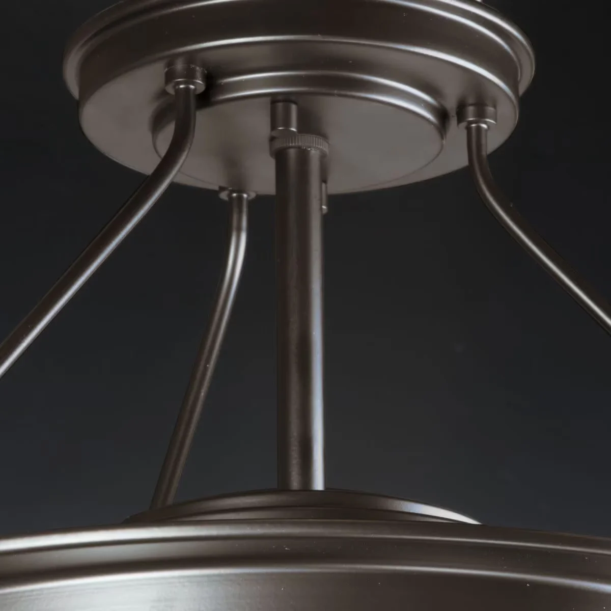 Modern Ceiling Lights Fixture with LED, Transitional, Dimmable - Steel Brown Model 20B5ED
