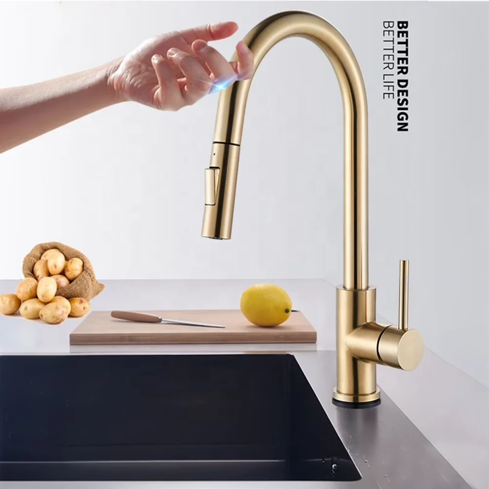 Durable Plumbing with Pull Out Sprayer, High Pressure, 360 Degree Swivel - Brass, Ceramic Gold Model 051384