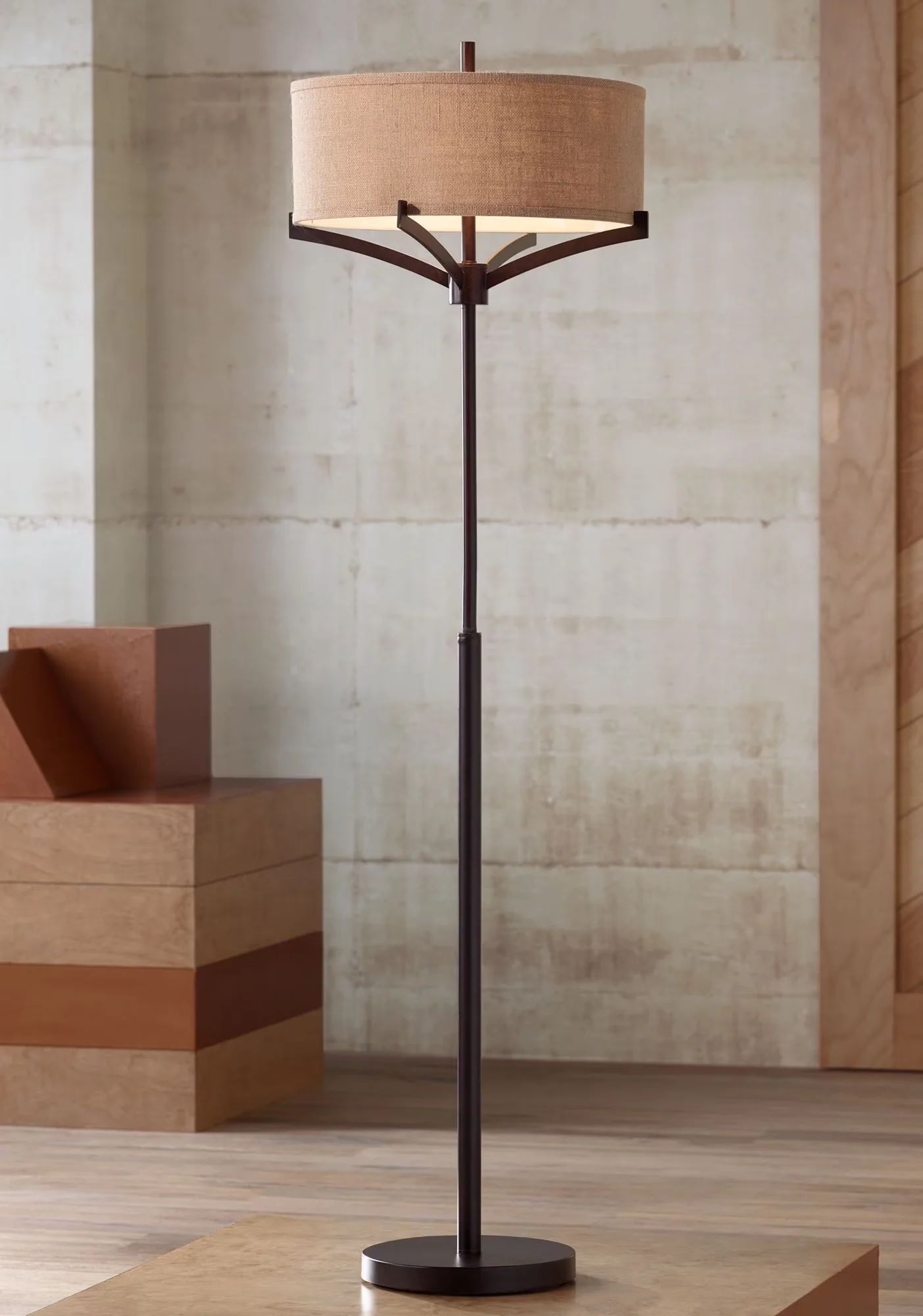 Lamp Innovative with Incandescent, Standard Lamps - Metal Brown Tremont Model 387837