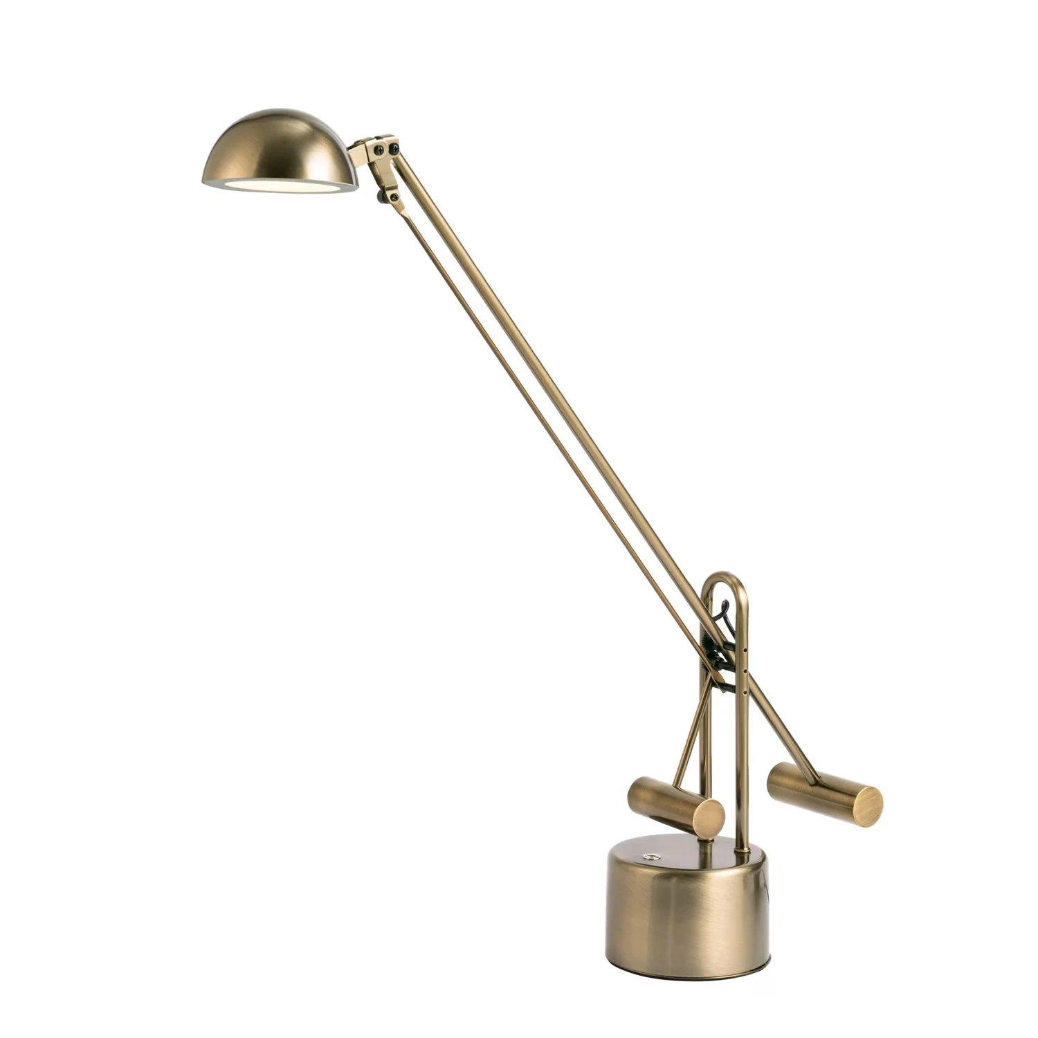 Durable Desk Lamp with LED, Task Lamps, Product dimension:28"L x 4.5"D x 25"H - Metal Gold Model FA8135
