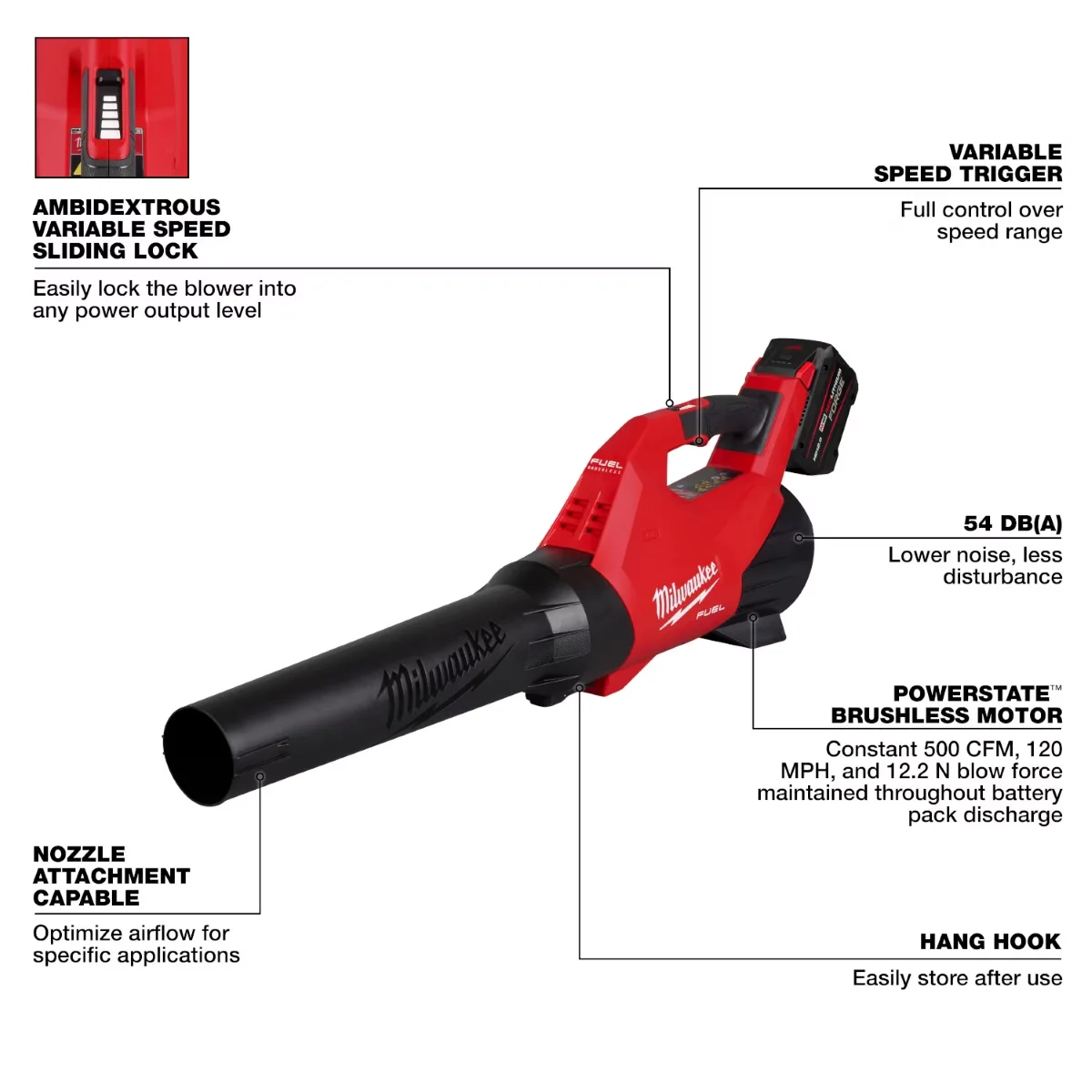 Leaf Blower Professional with 18V - M18 - Long-Lasting Performance Model F2129C