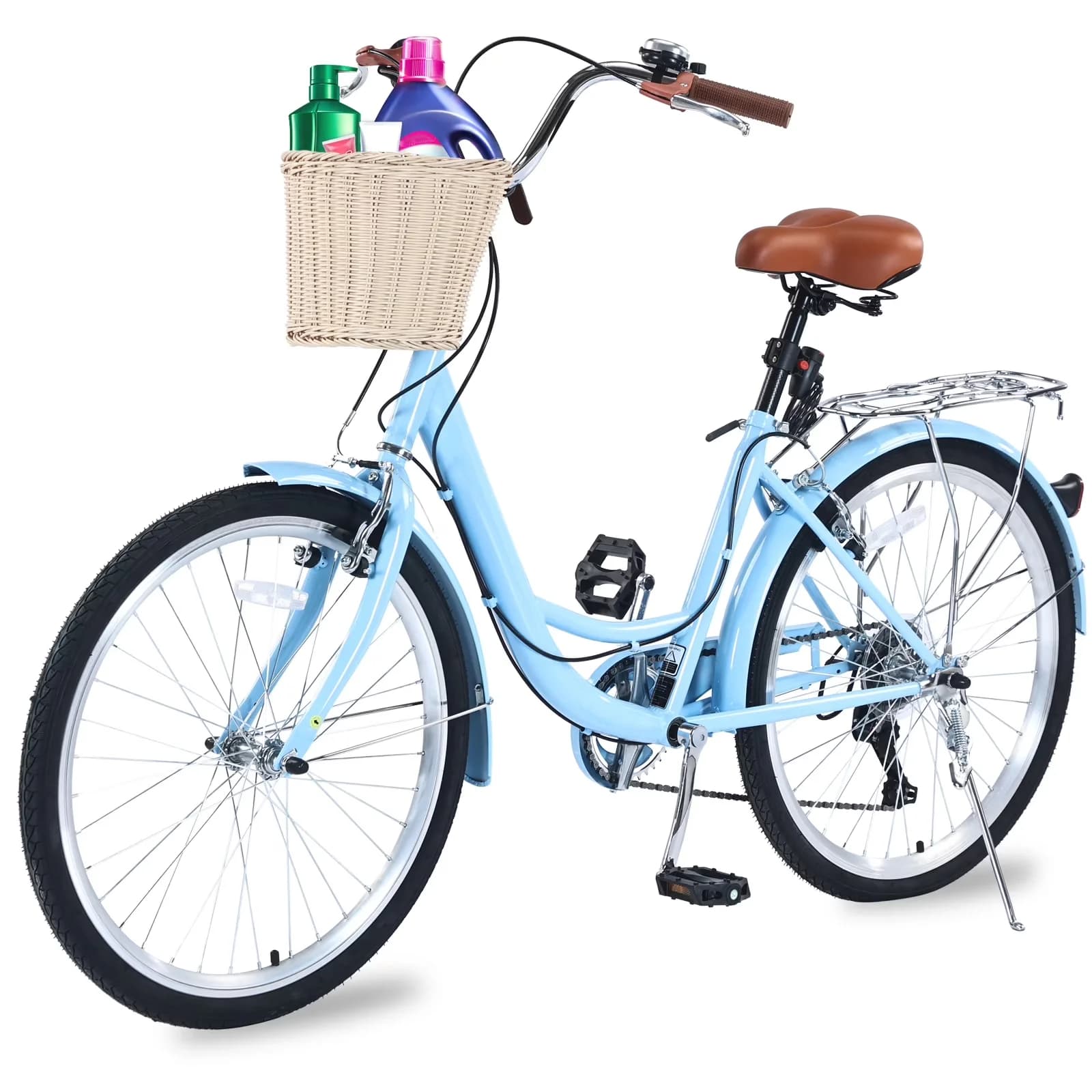 Versatile Cruiser Bike with Adjustable Seat Height, 7 Speed Commute, Step-Through Bicycle - Model 6BB8B2