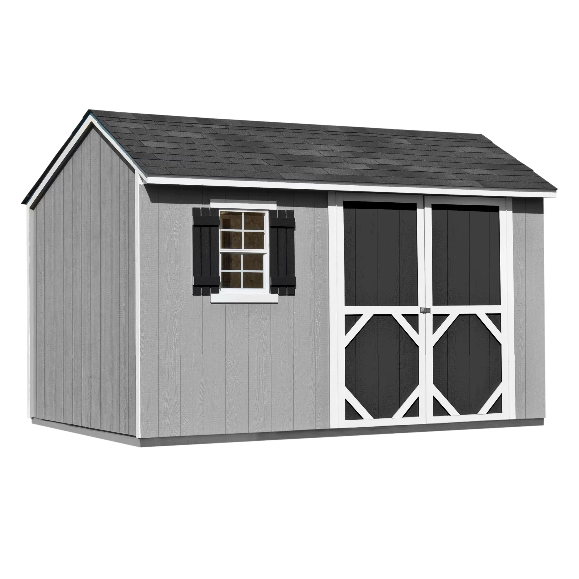 Shed Innovative with Rust Resistant, Paintable, Floor not included - Wood Brown Model 6BF413