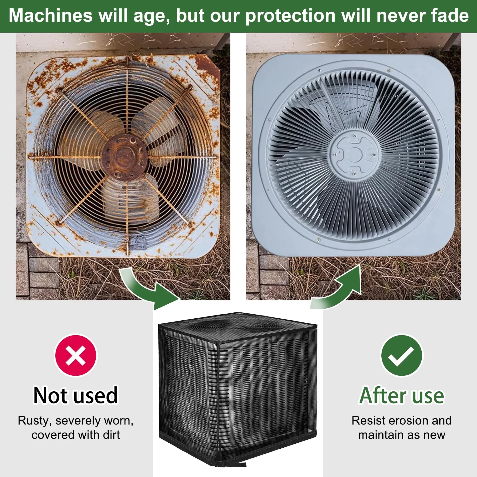 Classic Air Conditioner with Dustproof, Cover - Black Pvc - Professional Series Model 28D45B