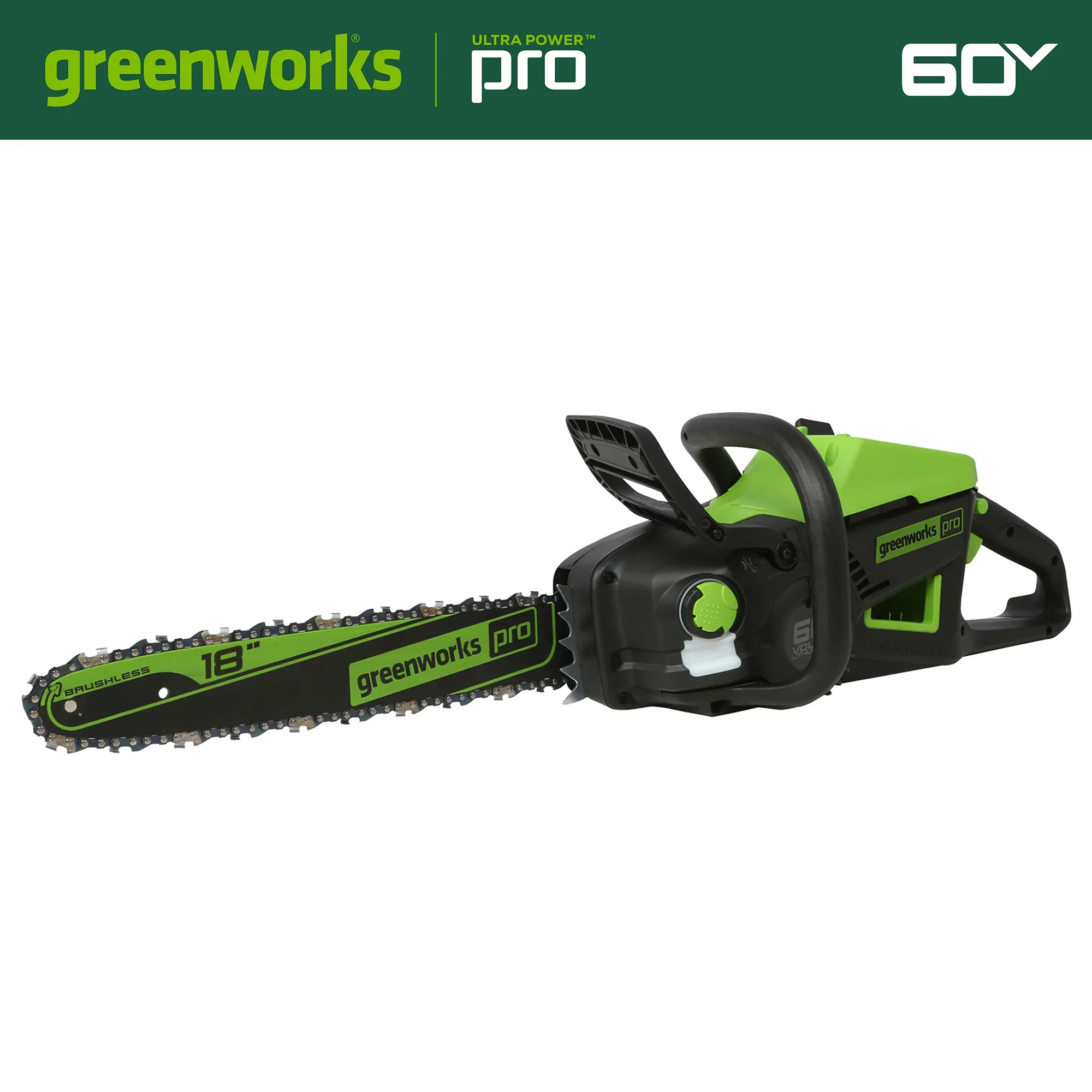 Modern Chainsaw with Battery, 60V, 60V 18" Cordless - Green for Multiple Applications Model 6B5E7F