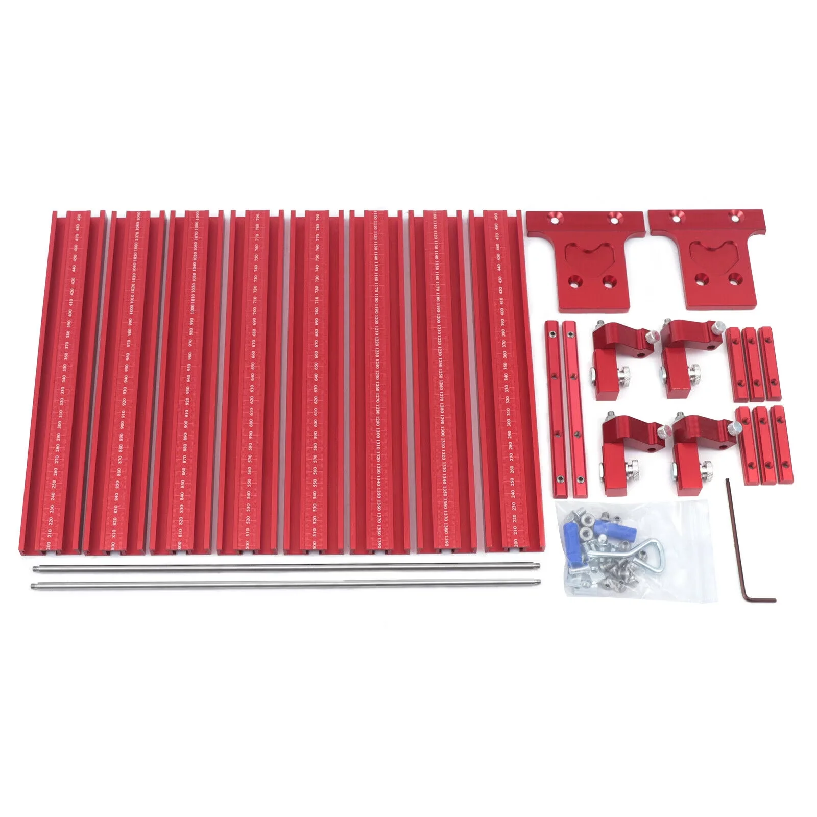 Versatile Measuring Layout with Red - Red Aluminum - Durable Build Model 294BAA