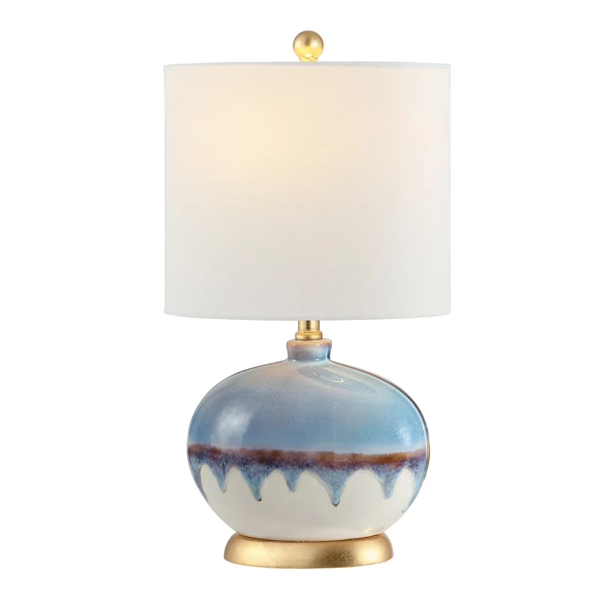 Innovative Table Lamp with LED, Energy Efficient, Koa 21 in. Coastal Ceramic - Blue Ceramic Model CBBA1E