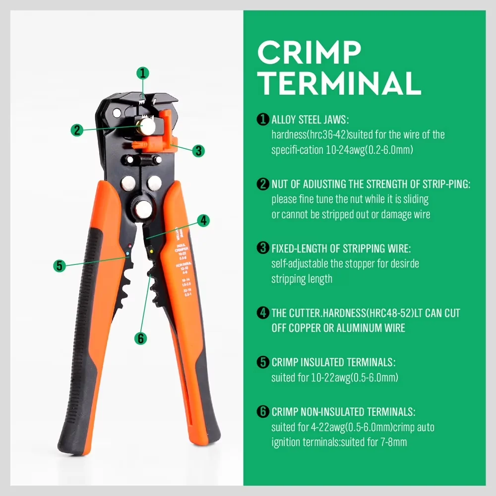 Woodworking Classic with Adjustable, Insulated, Weight: 13 ounces - Orange 8" Model C0728D