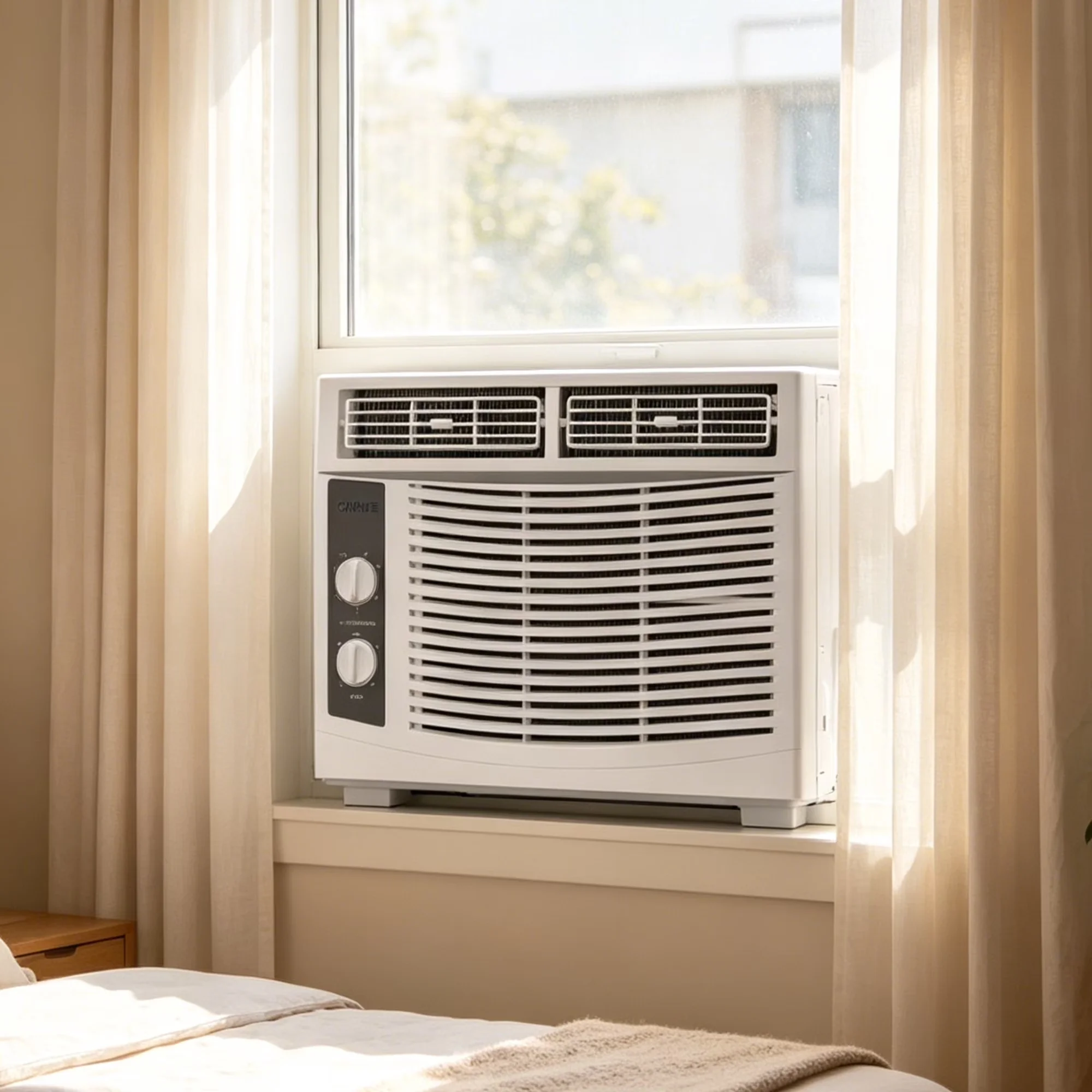 Efficient Air Conditioner with 5000 BTU, 115V, Window AC Units - White for Rooms Model 243DE8