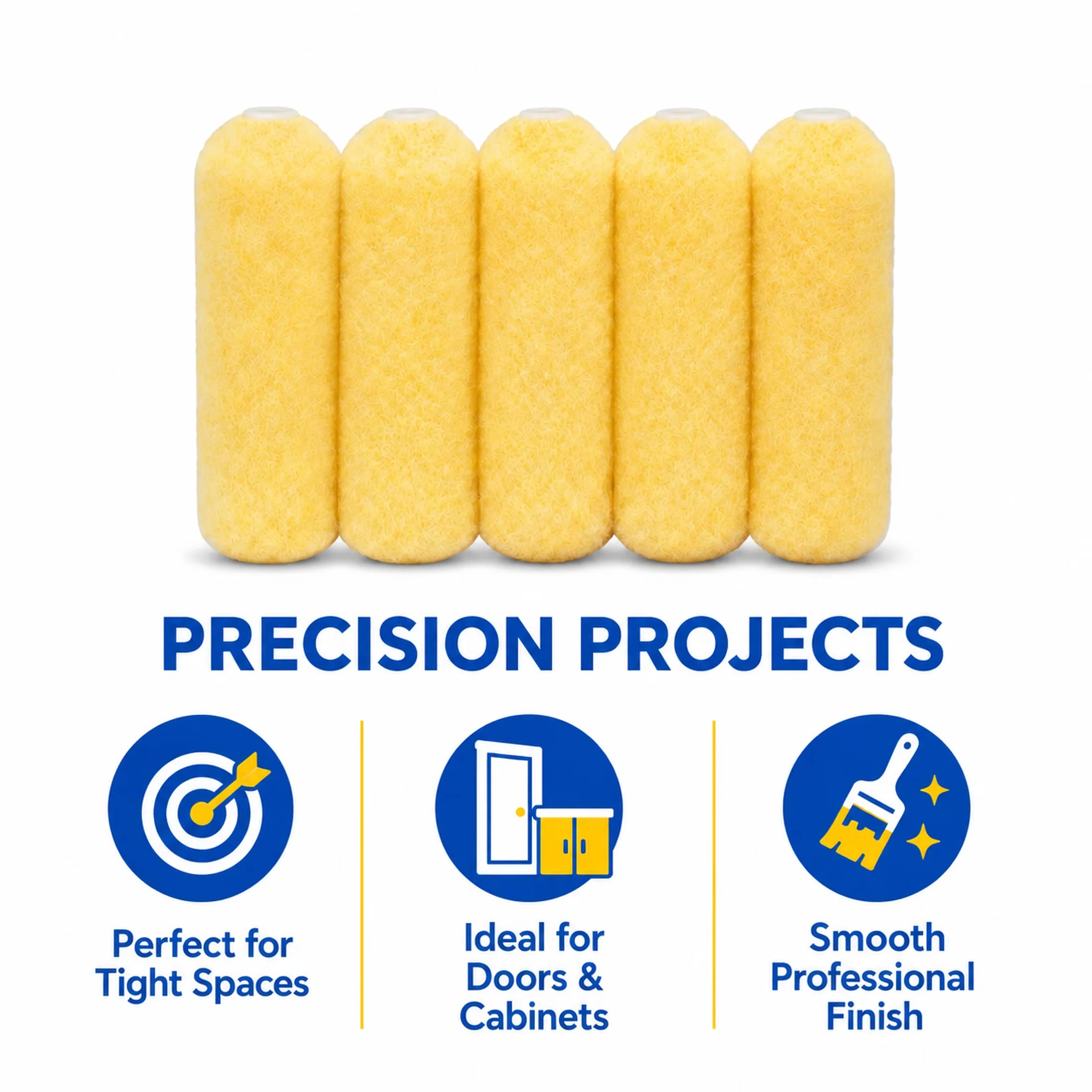 Efficient Paint Tools Supplies - Paint Brushes Rollers Tray with Durable, For use with all paints and stains Model 2BA8B5