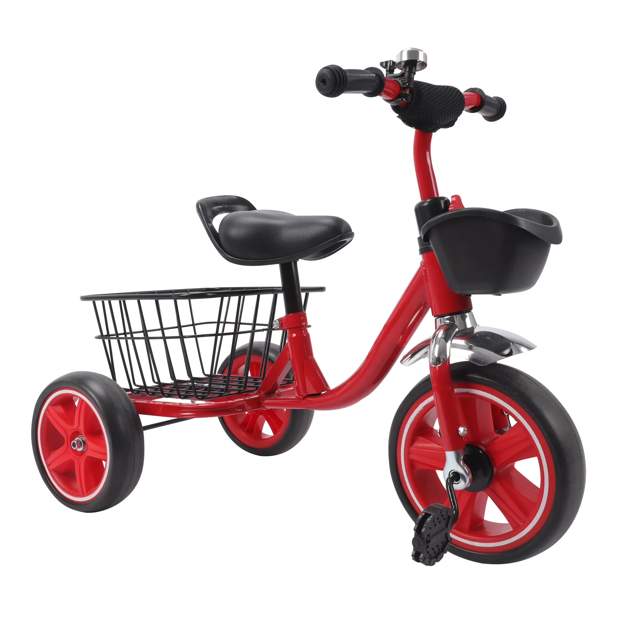 Compact Kids Bike with Tricycle - Red 2-5 - Traditional Style Model AA0B79