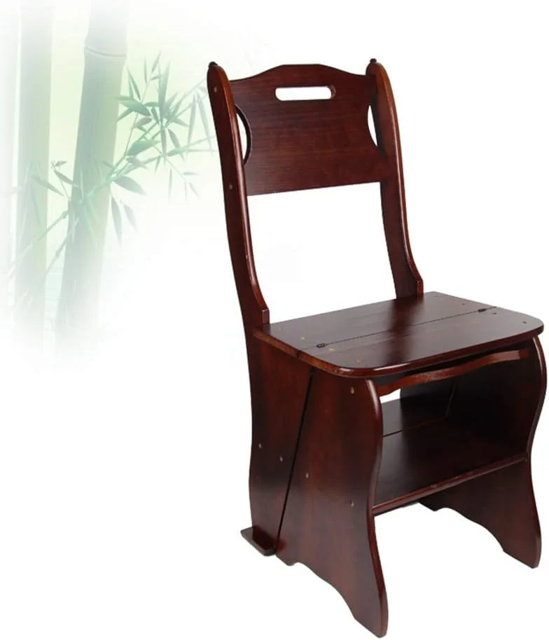 Quality Ladders And Step Stool with Foldable, 4-Step Dual Purpose Stepladders - Abs, Wood for Home Model 1160BC