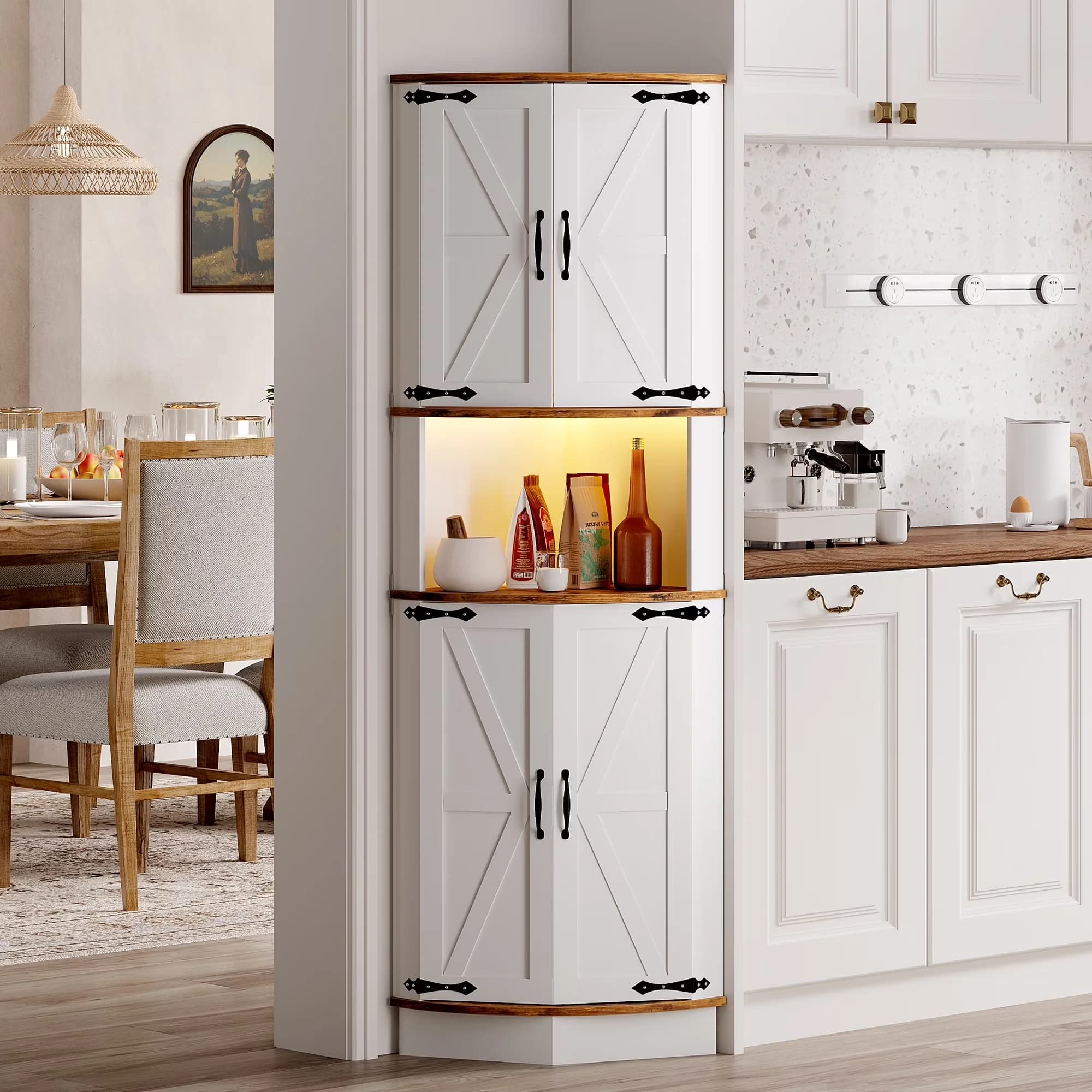 Kitchen Renovation Modern with Farmhouse, Modern, Home Space Saver - Wood Brown Model A330A7