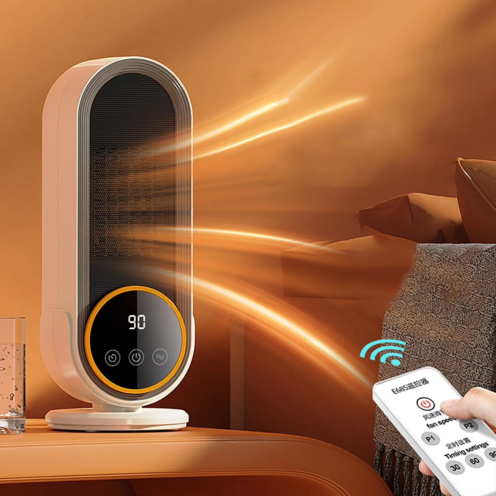 Premium Portable And Electric Space Heater with 1200W, Adjustable, Overheat Protection - Model 59623B