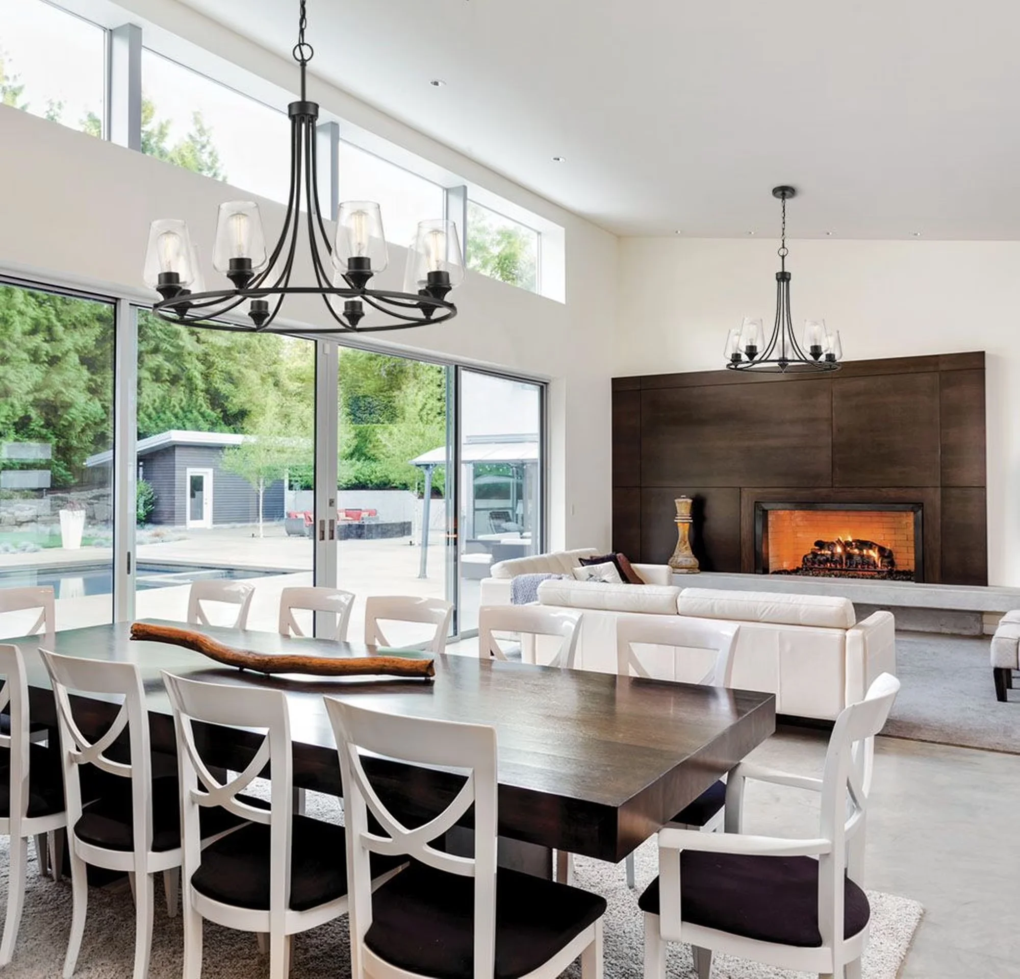 Ceiling Lights Fixture Durable with Incandescent, Transitional - Metal Black Model E300F2